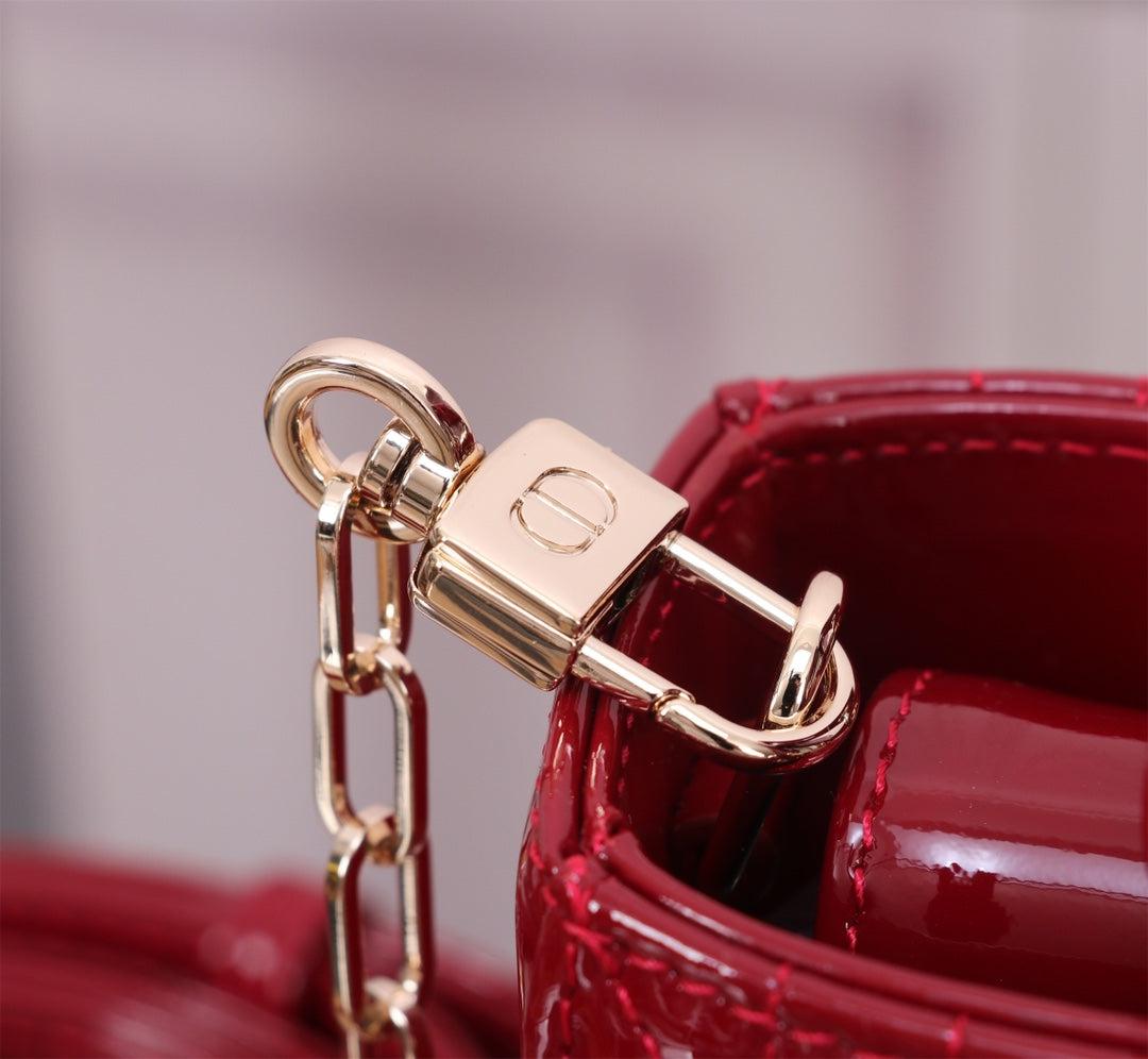 Dior Micro Lady D-Joy Red Patent Mini Handbag - Image 5