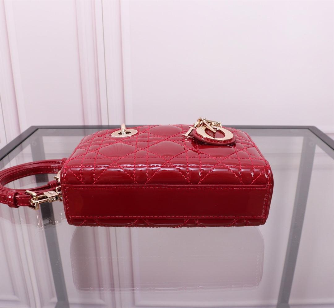 Dior Micro Lady D-Joy Red Patent Mini Handbag - Image 9