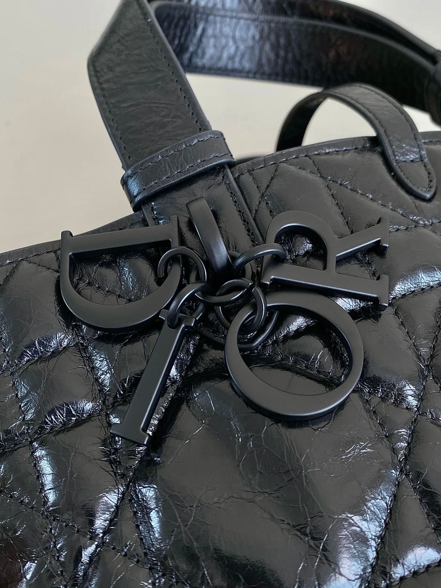 Dior Toujours 28 All Black Calfskin Tote - Image 4