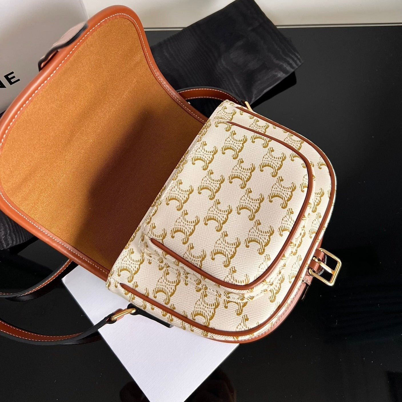 Celine Monogram Saddle 18 Bag - Image 7