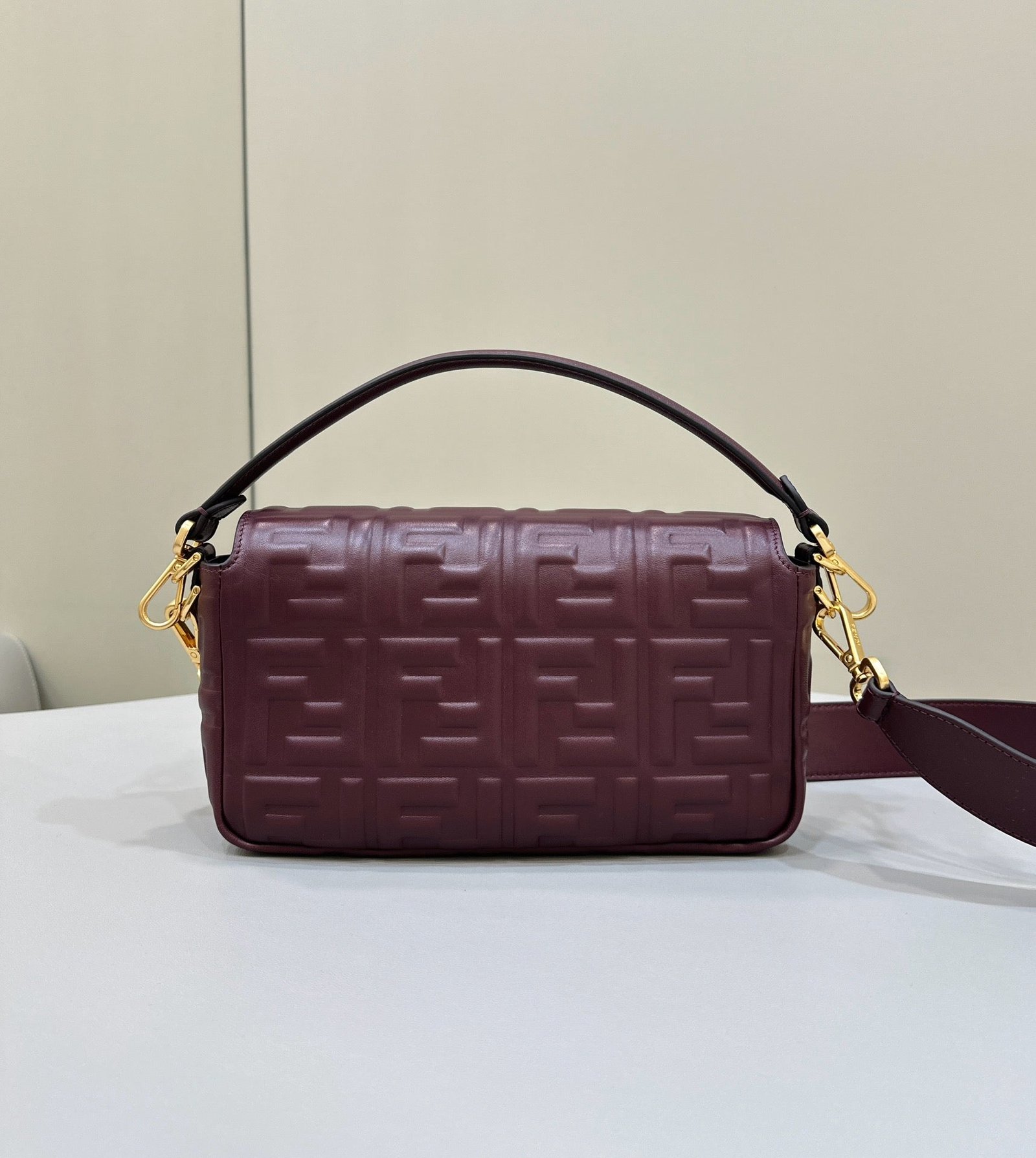 Alternative view of Fendi Baguette 27 Burgundy Lambskin