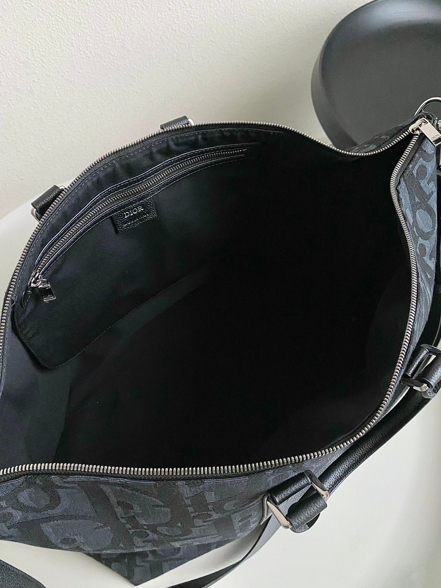 Dior Weekender 40 Jacquard Bag Black - Image 5