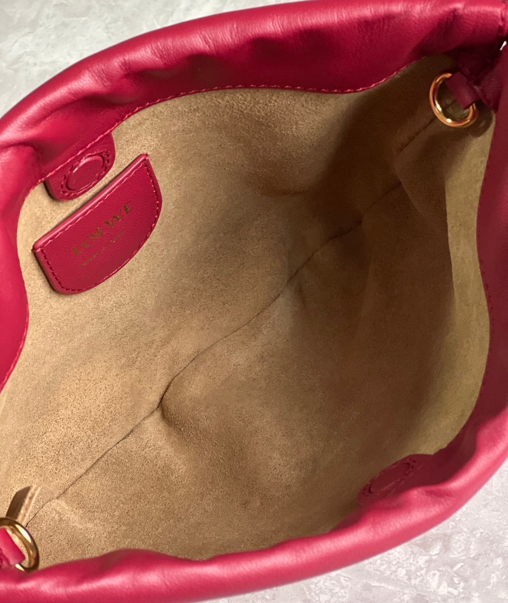 Flamenco Cluth Dark Burgundy Calfskin - Image 7