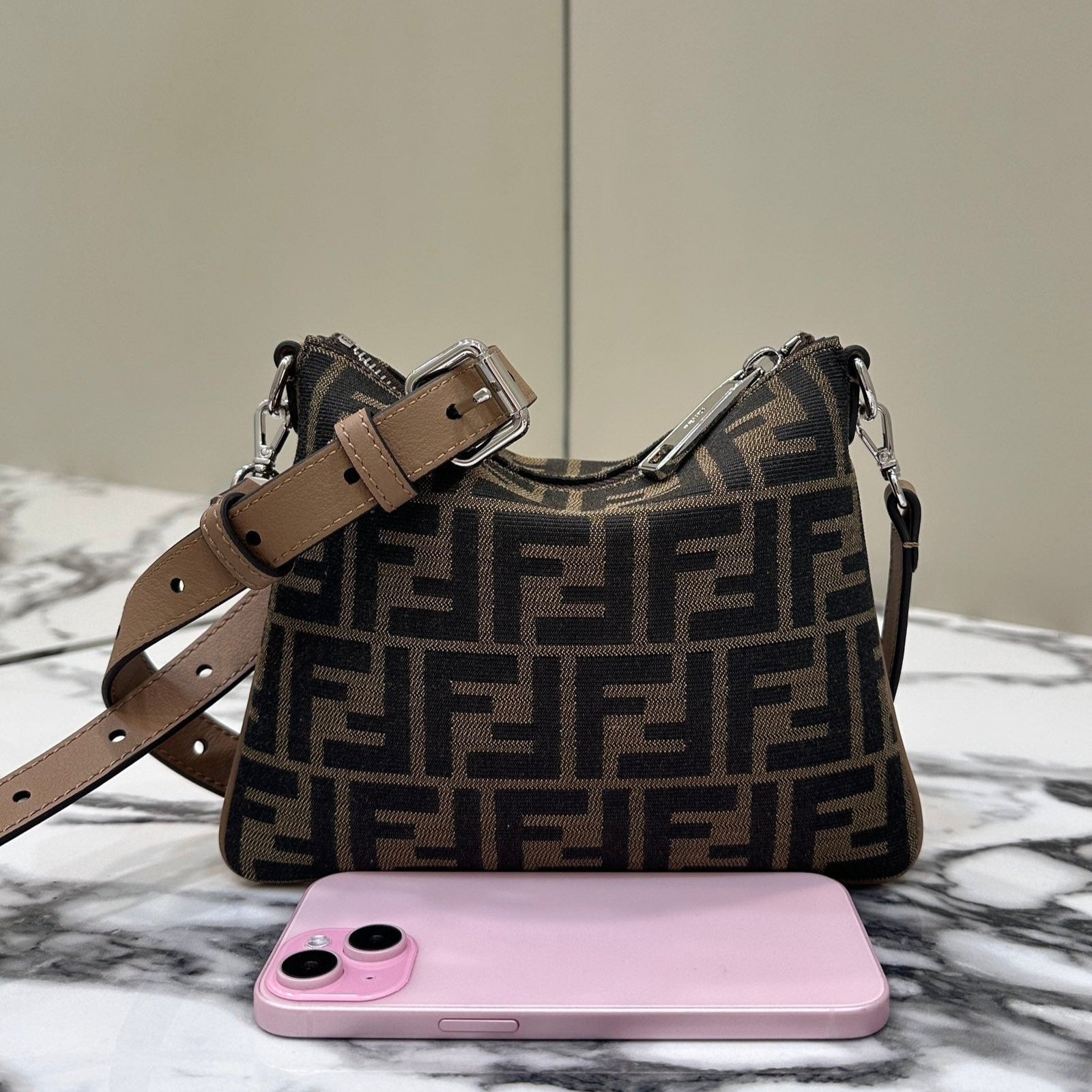 Fendi Shoulder Bag 19 Jacquard Fabric Bag