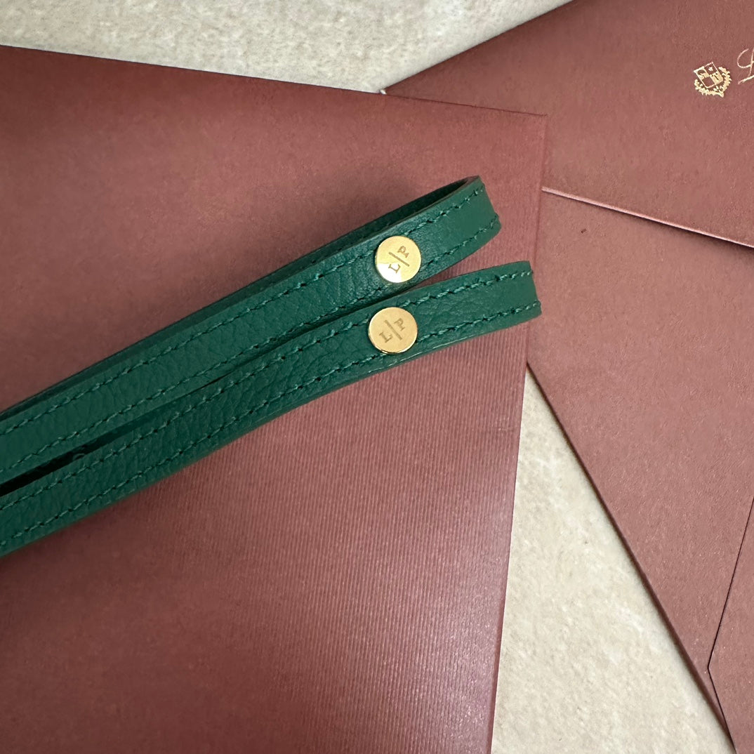 Alternative view of EXTRA POCKET BACKPACK L23.5 IN TEAL GREEN CALFSKIN WITH GOLD HARDWARE