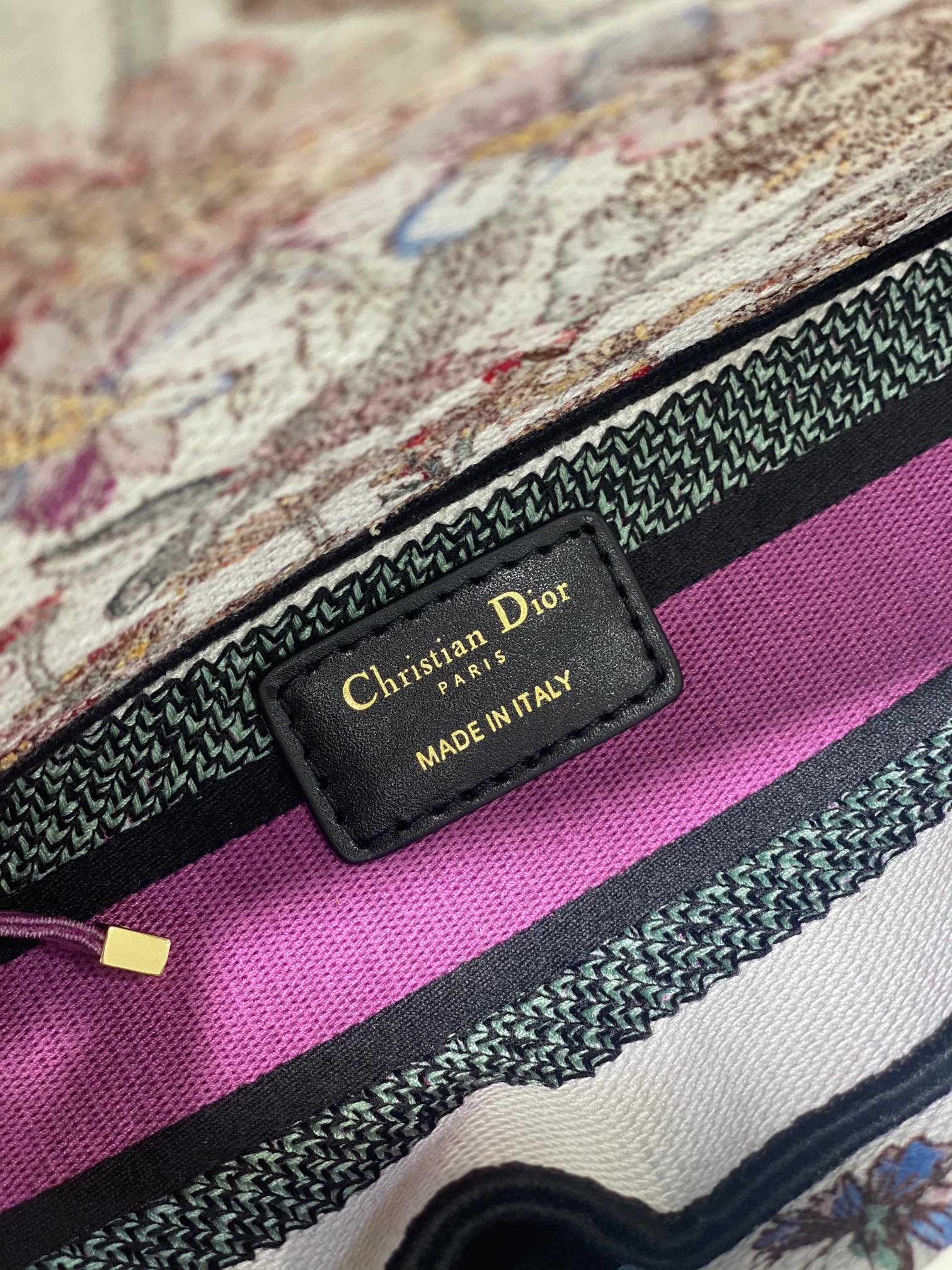 Dior Lady 24 Purple Canvas Bag - Image 7