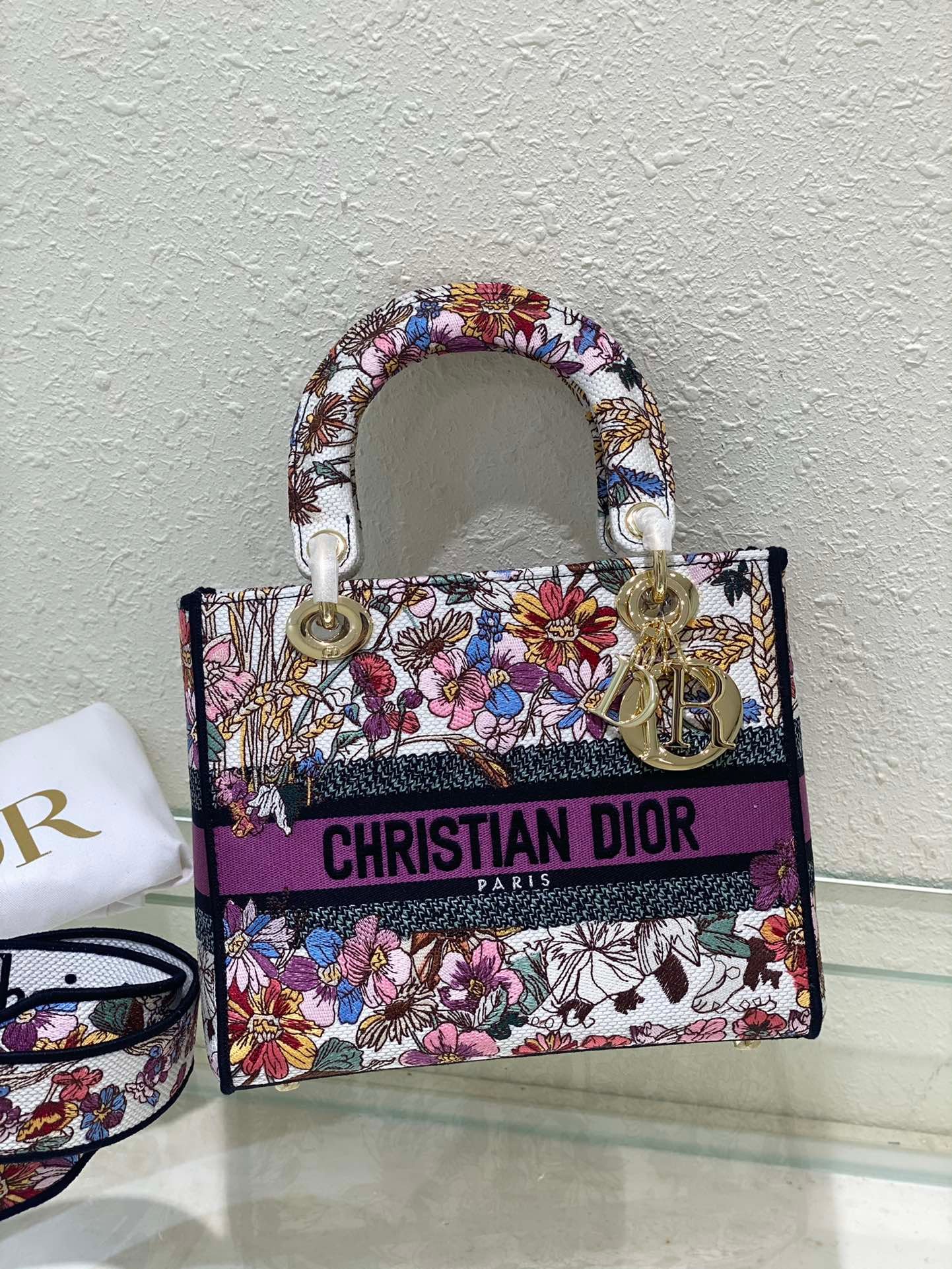 Dior Lady 24 Purple Canvas Bag - Image 4