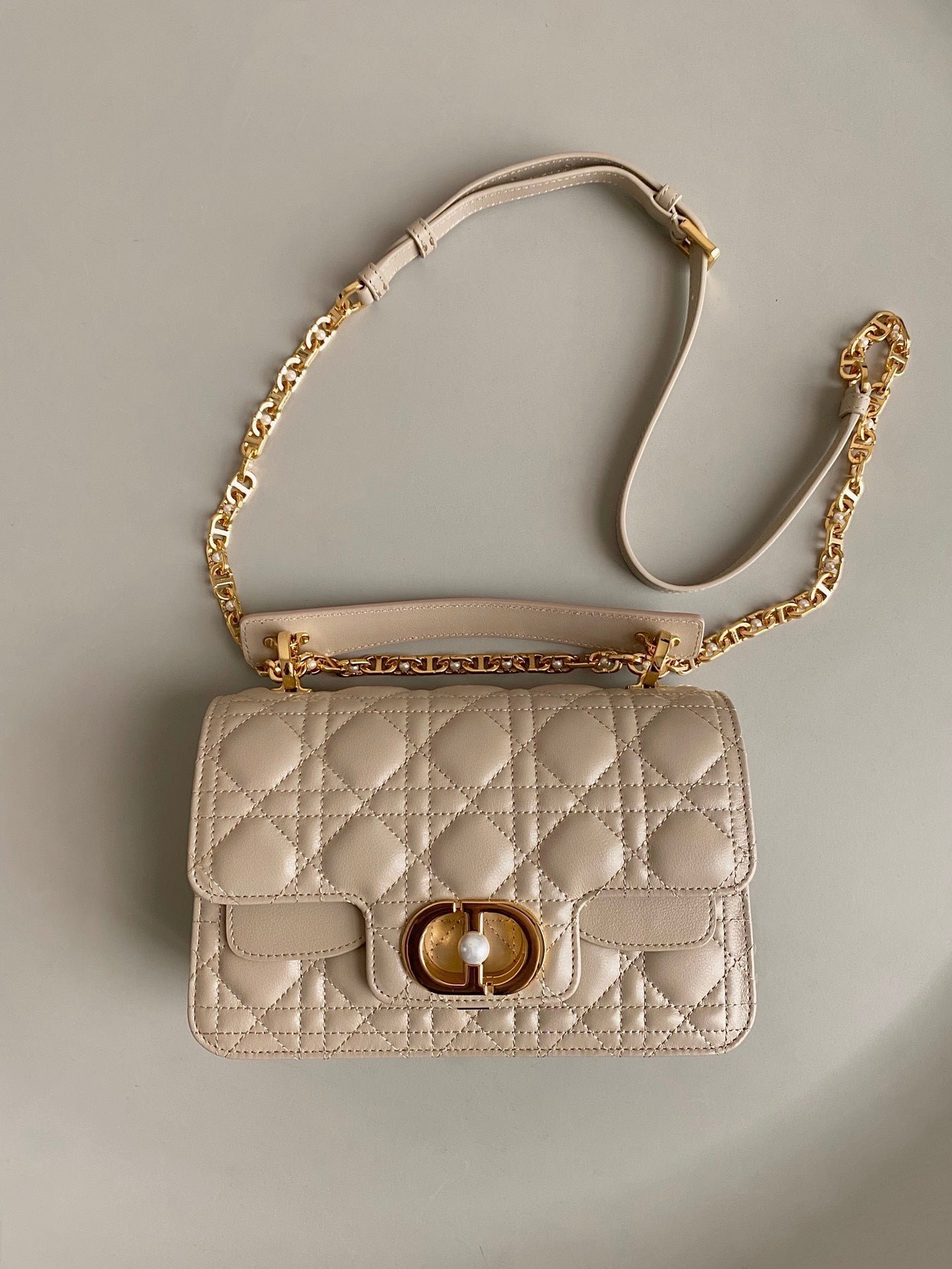 Alternative view of Dior Mini Jolie 22 Beige Cream Calfskin Bag