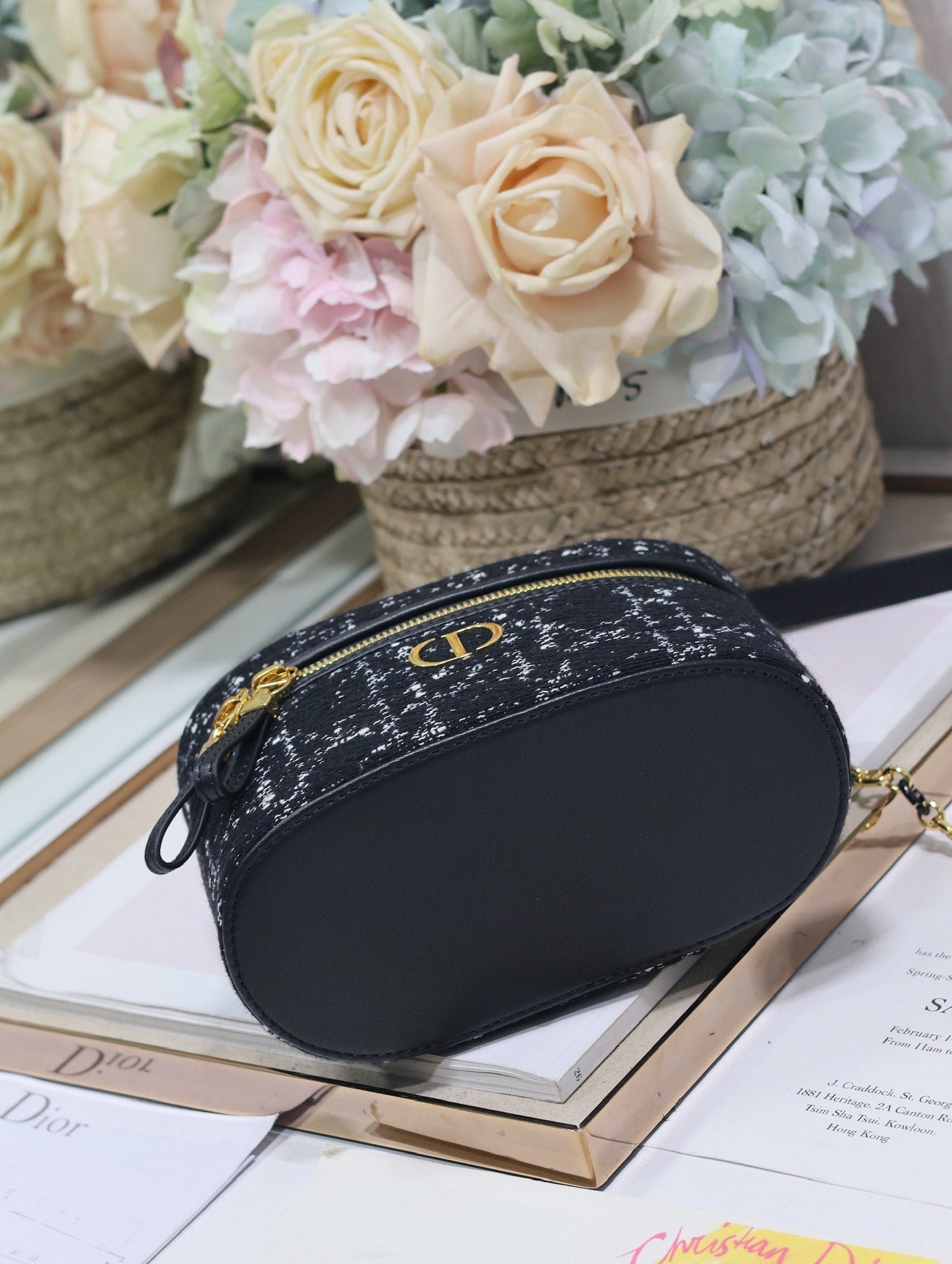 Dior Caro Black Tweed Vanity Fabric with Quilted - Image 9