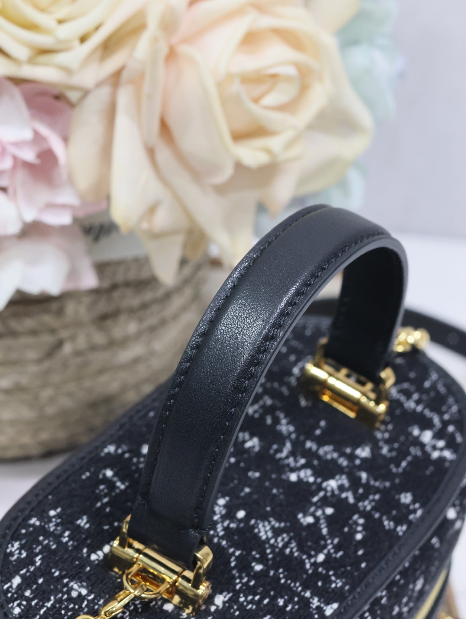 Dior Caro Black Tweed Vanity Fabric with Quilted - Image 7