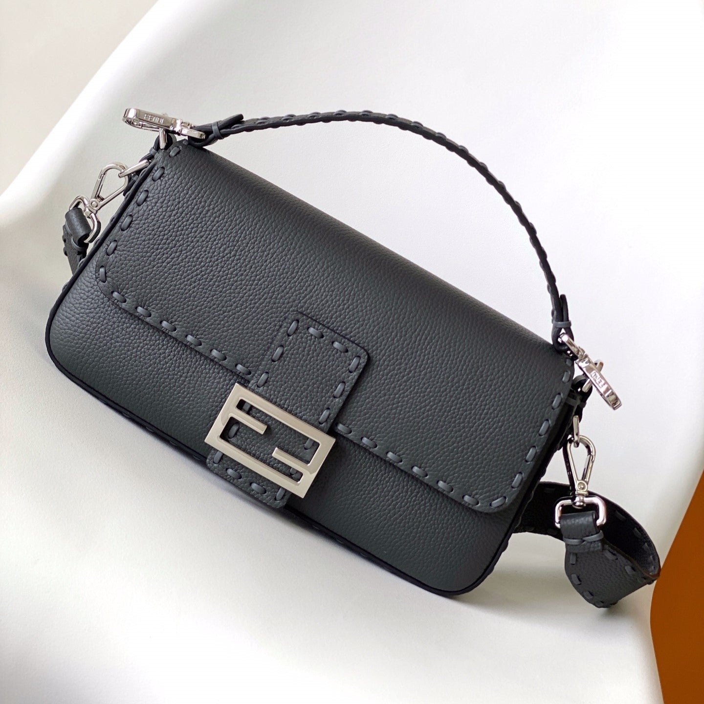 Fendi Baguette 27 Black Calfskin Bag