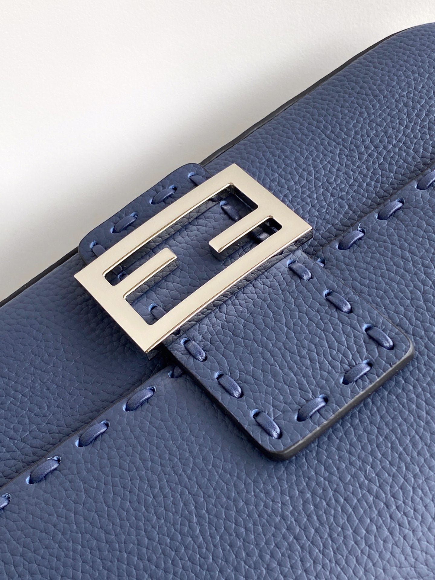 Alternative view of Fendi Baguette 27 Dark Blue Calfskin Bag