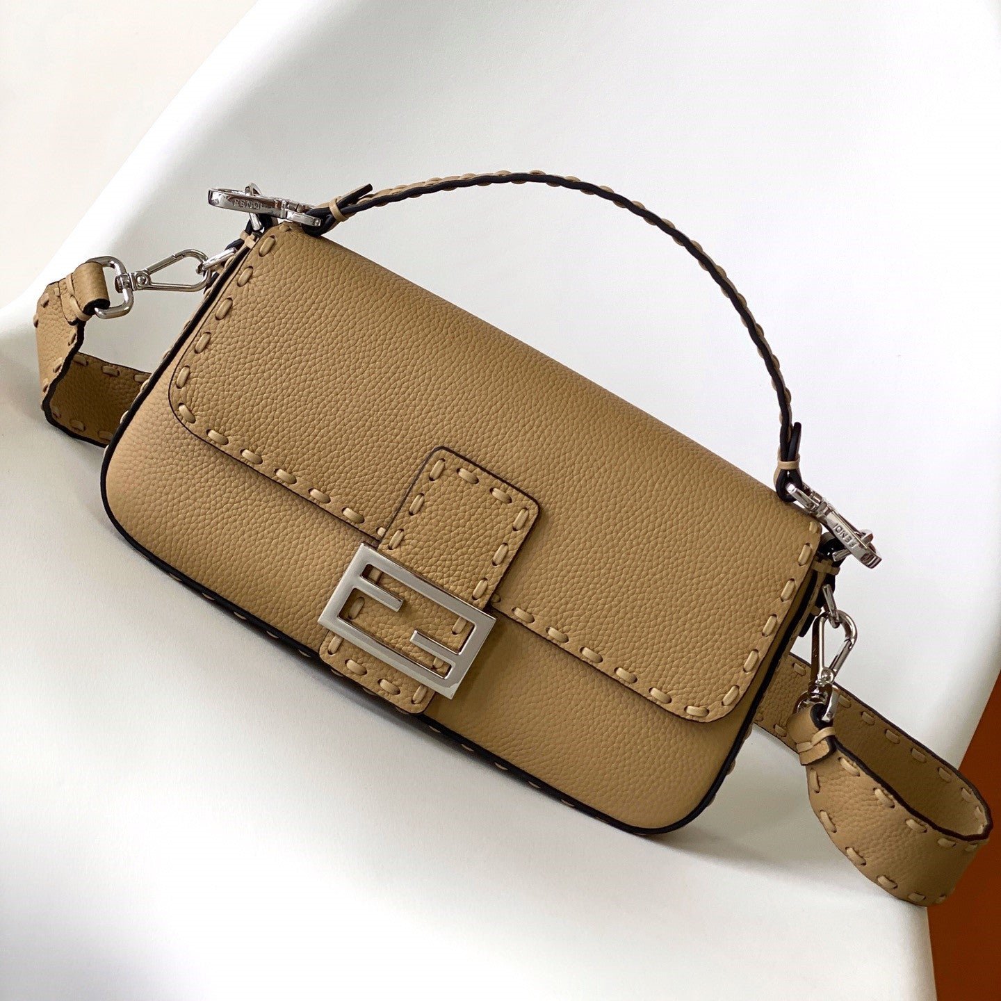 Fendi Baguette 27 Light Brown Calfskin