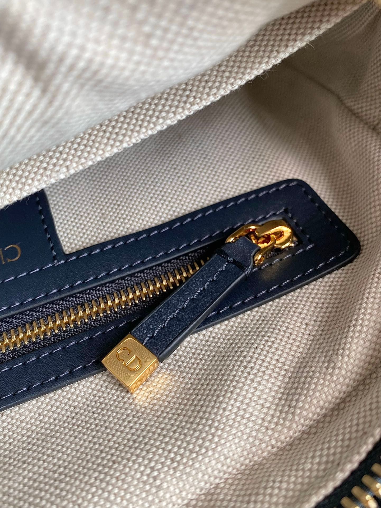 Dior Medium D-Vibe Bowling Bag 25 Blue Jacquard - Image 7