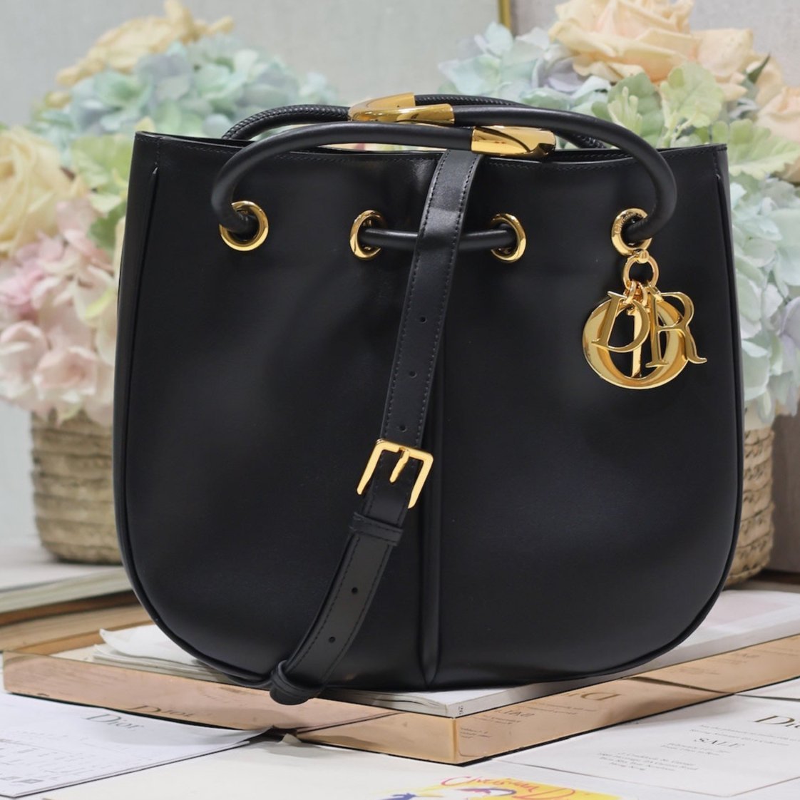 Dior Nolita Mini 27 Black Calfskin Bucket Bag