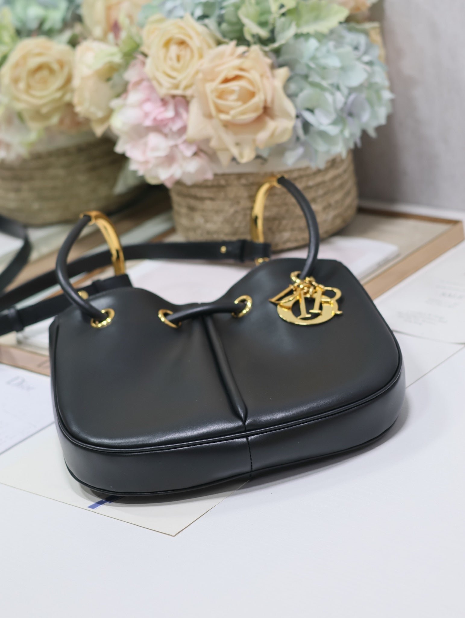 Dior Nolita Mini 27 Black Calfskin Bucket Bag - Image 4