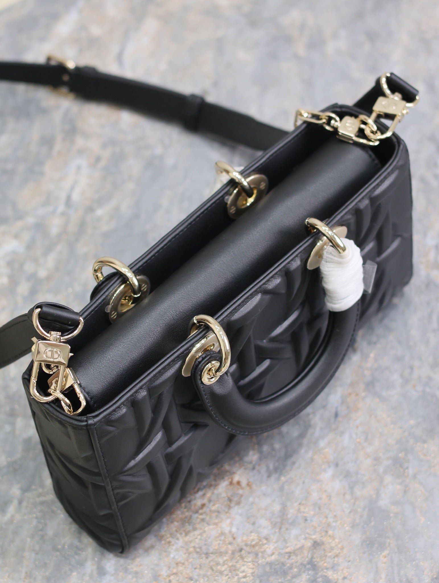 Dior Lady D-Joy 26 Black Graphic Lambskin - Image 4