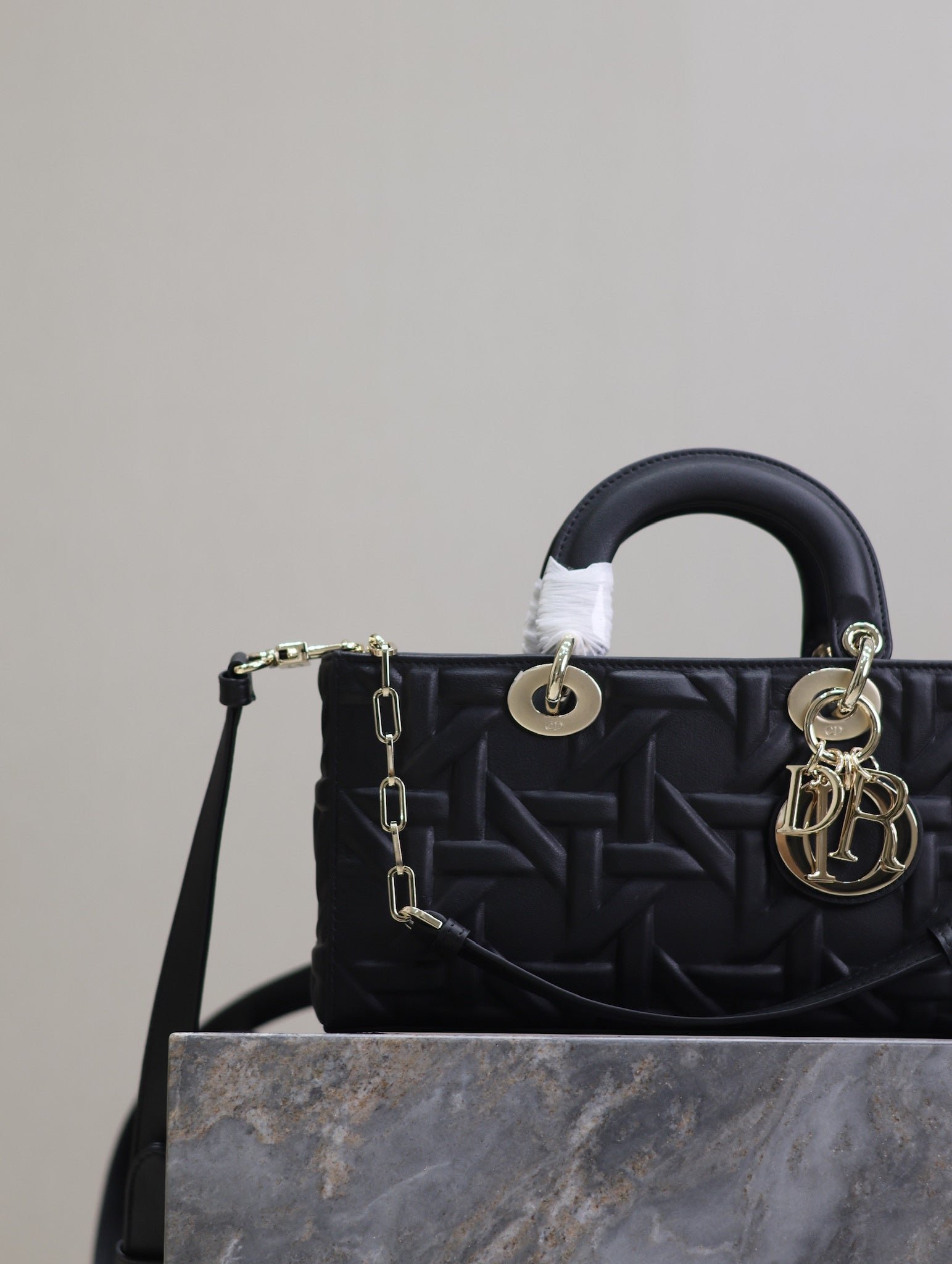 Dior Lady D-Joy 26 Black Graphic Lambskin - Image 8
