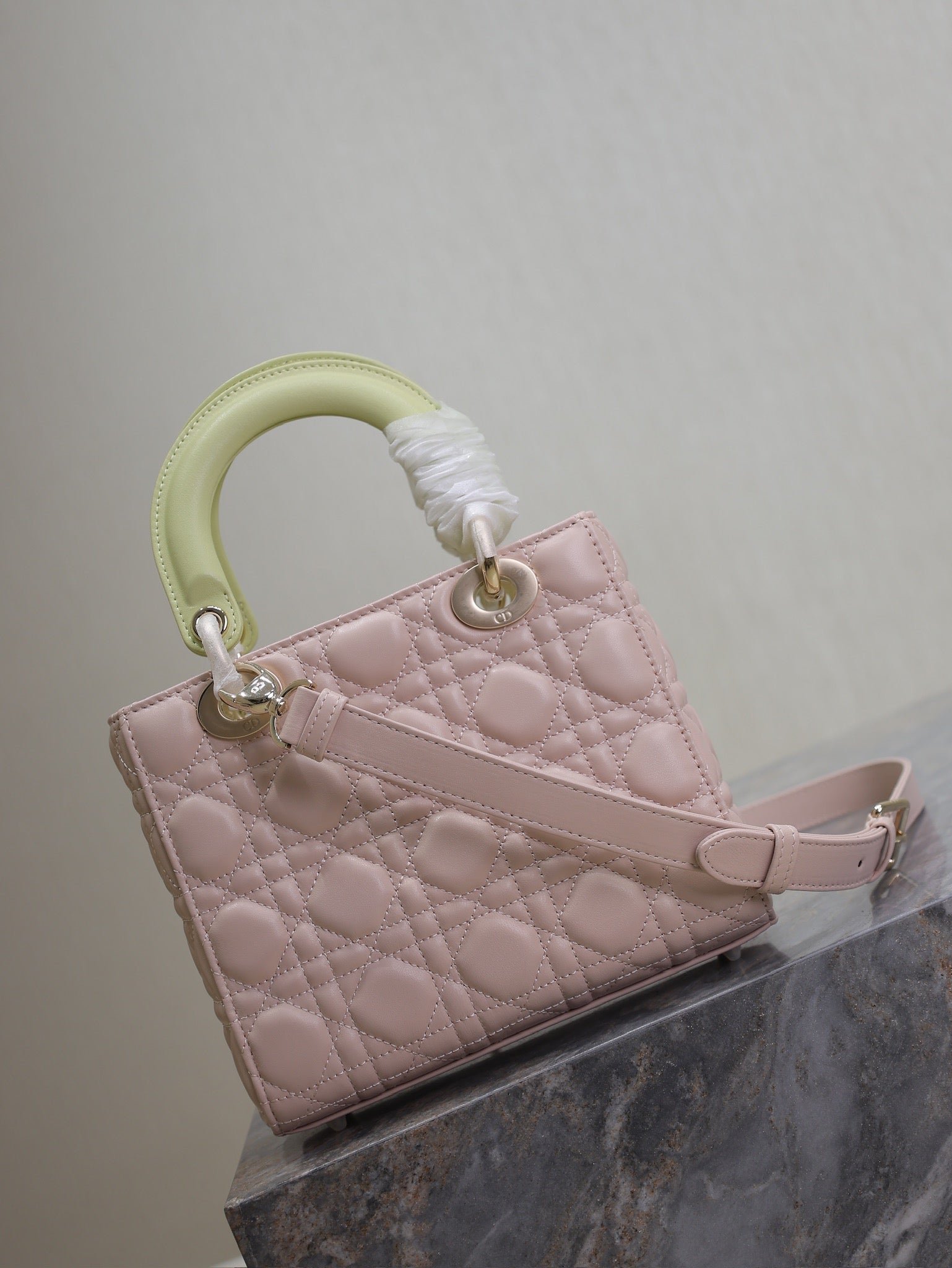 Alternative view of Dior Lady Bag 17 Pink Pale Green Lambskin