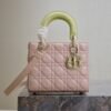 Dior Lady Bag 17 Pink Pale Green Lambskin