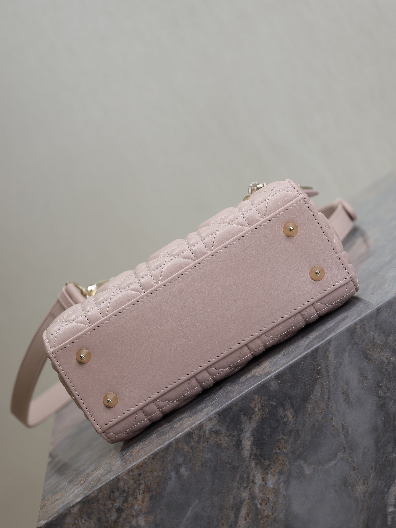 Dior Lady Bag 17 Pink Pale Green Lambskin - Image 7