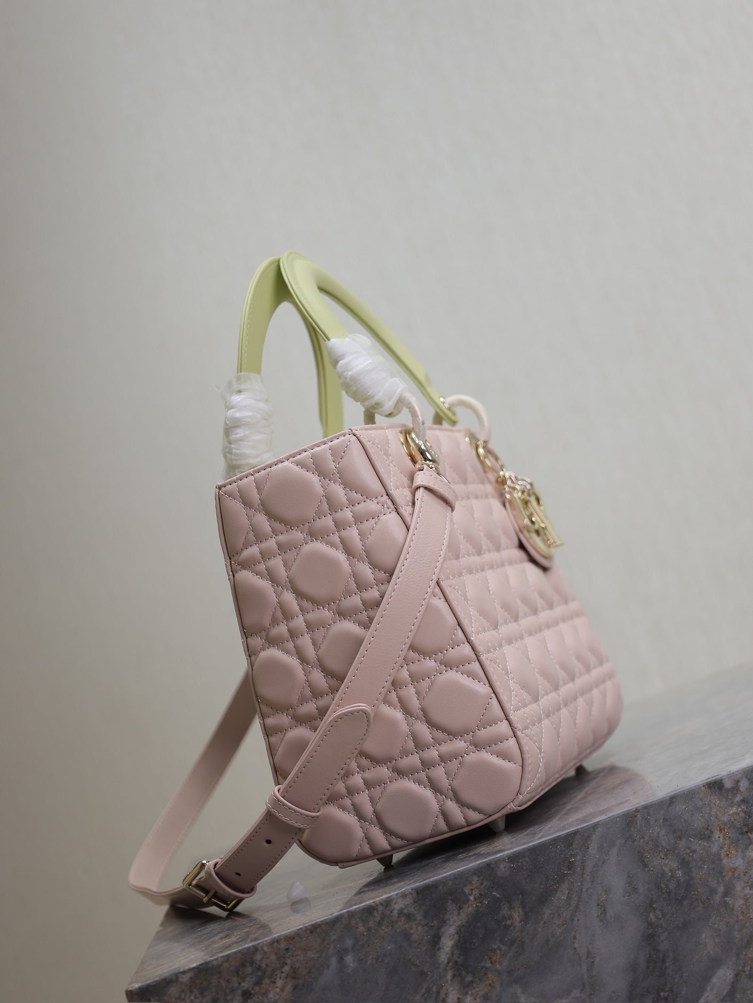 Alternative view of Dior Lady Bag 20 Pink Pale Green Lambskin