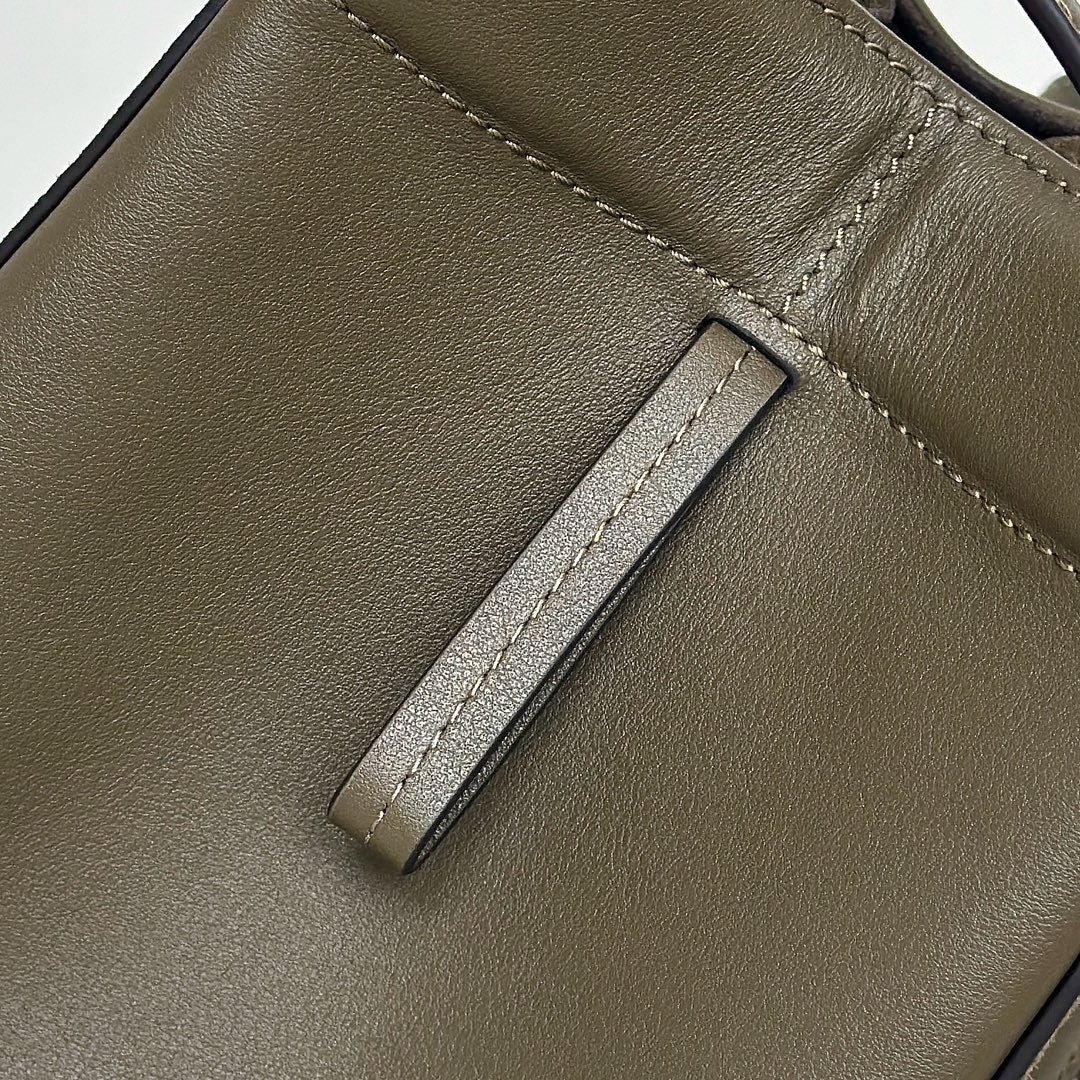 Fendi Origami Mini 19 Army Green Lambskin And Suede - Image 8