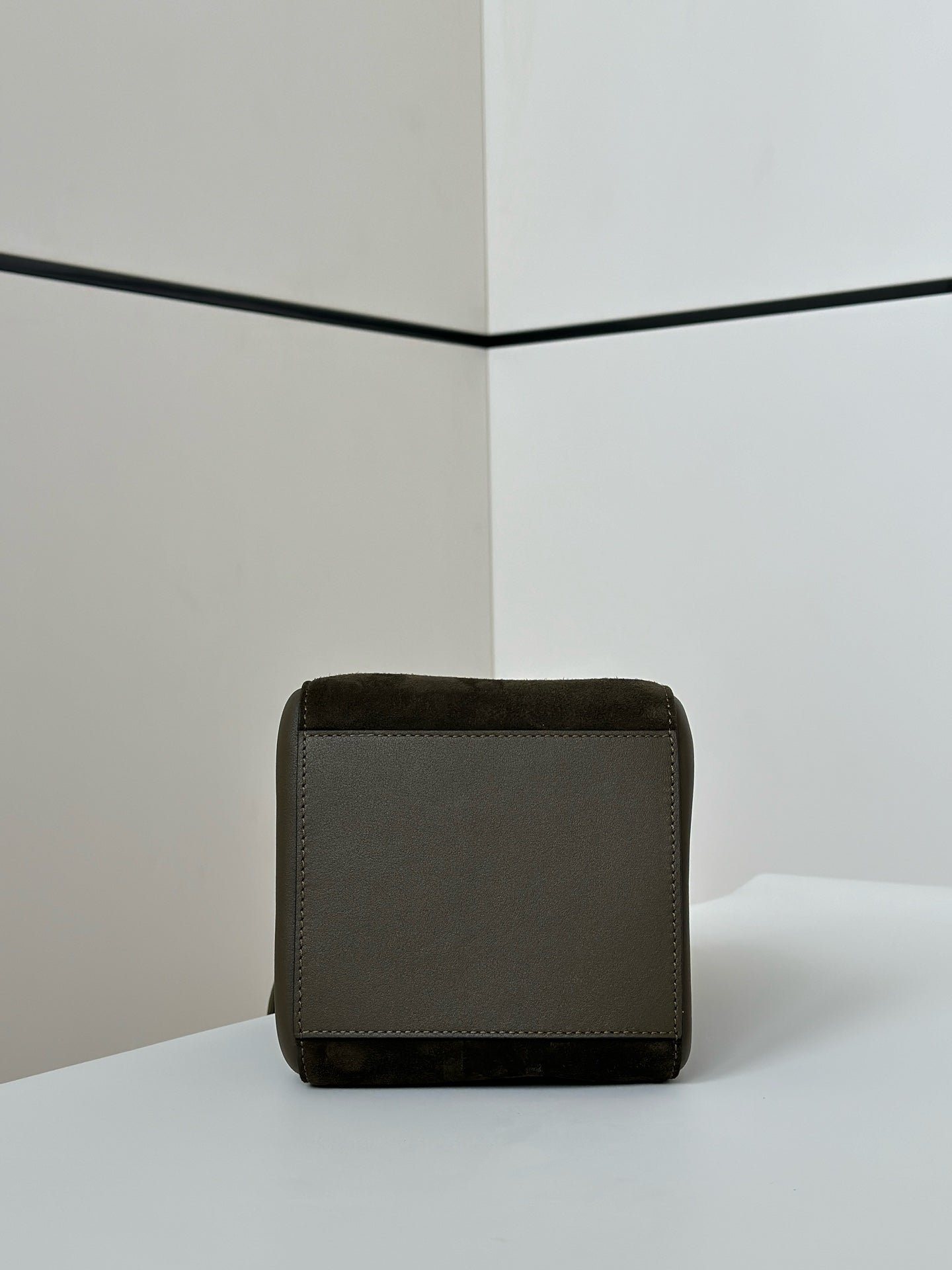 Fendi Origami Mini 19 Army Green Lambskin And Suede - Image 7