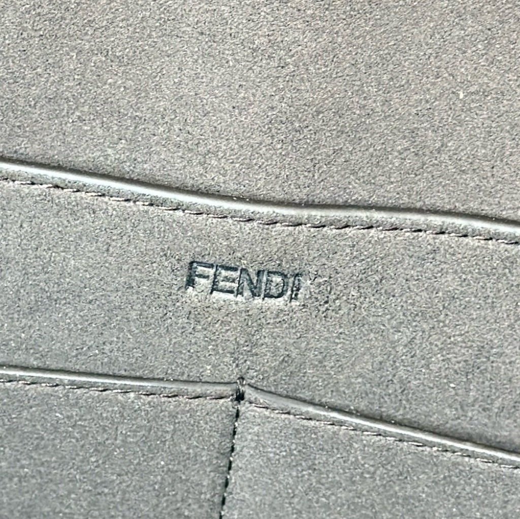 Fendi Origami Medium 27 Army Green Lambskin Suede - Image 9