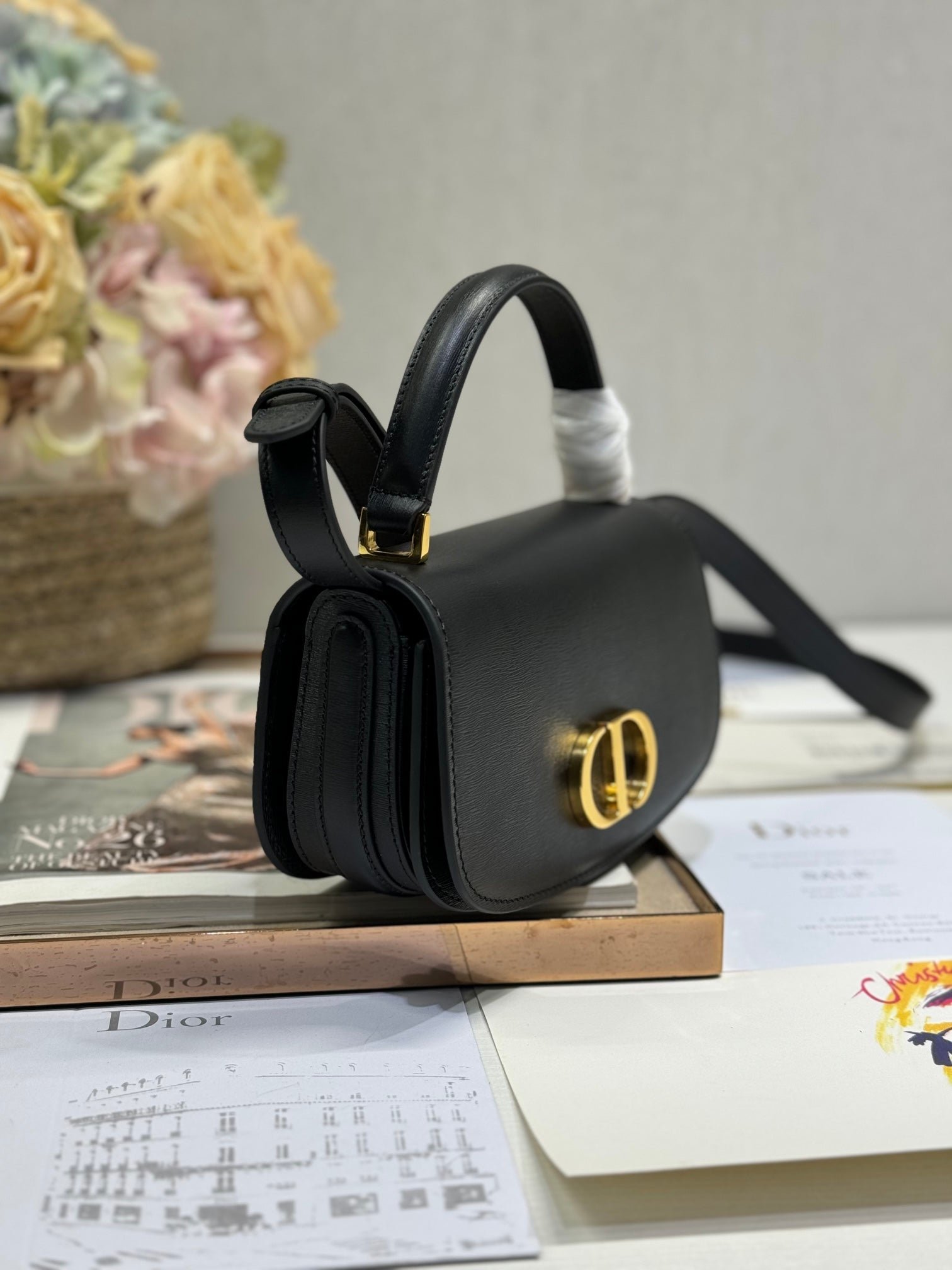 Dior Montaigne Avenue Small 19 Black Calfskin Bag - Image 5