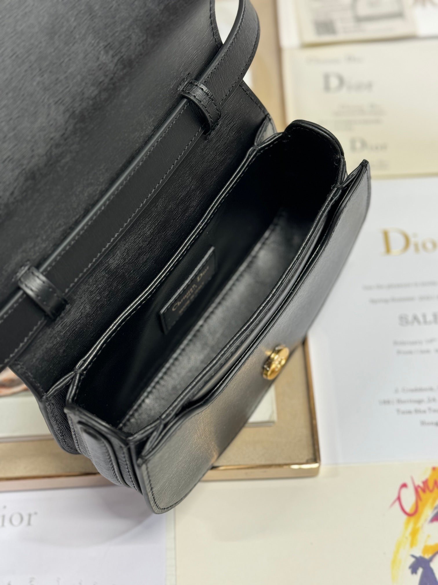 Dior Montaigne Avenue Small 19 Black Calfskin Bag - Image 9