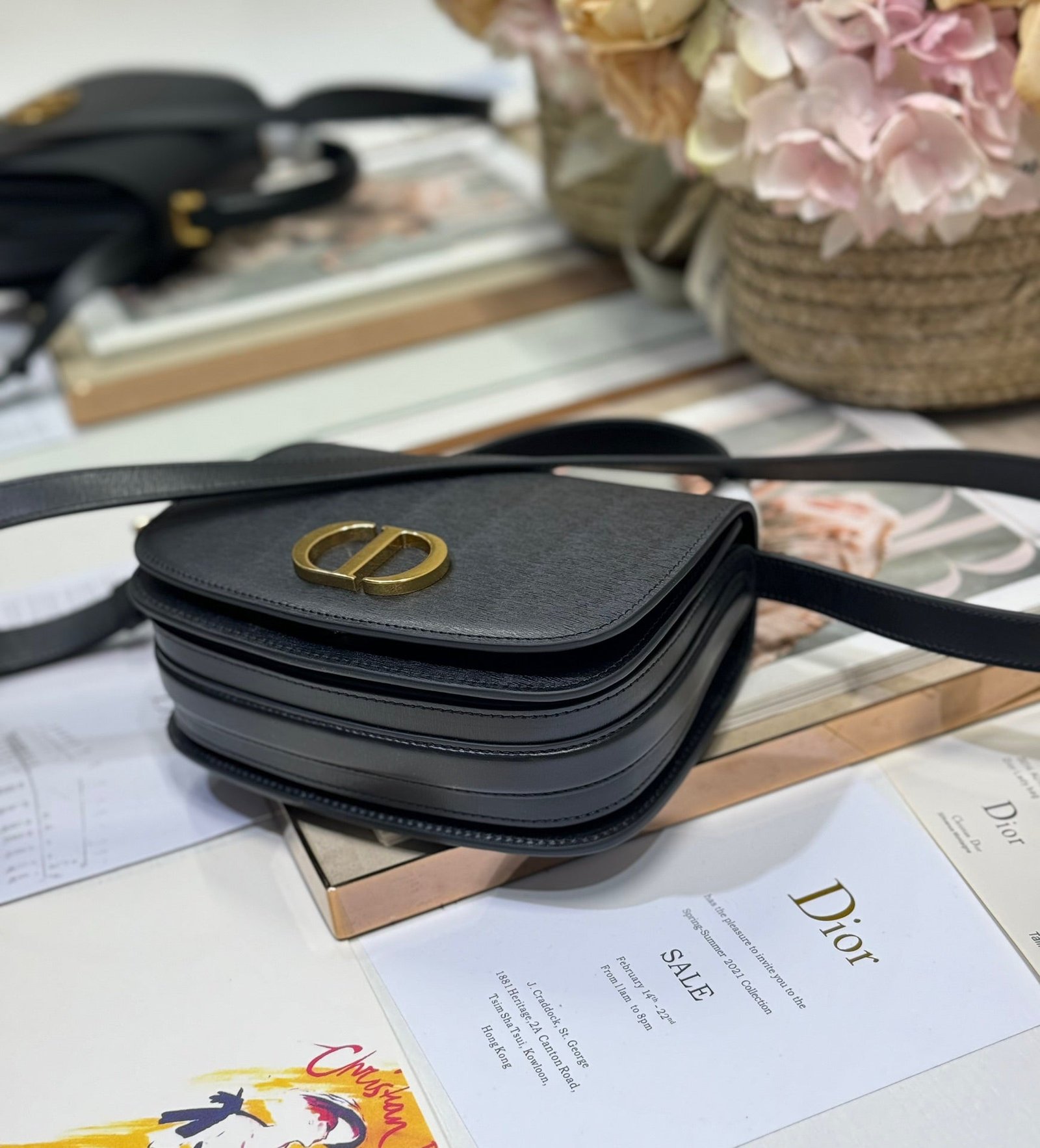Dior Montaigne Avenue Small 19 Black Calfskin Bag - Image 3