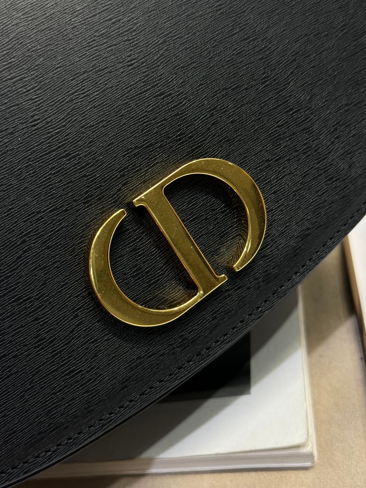 Dior Montaigne Avenue Small 19 Black Calfskin Bag - Image 7