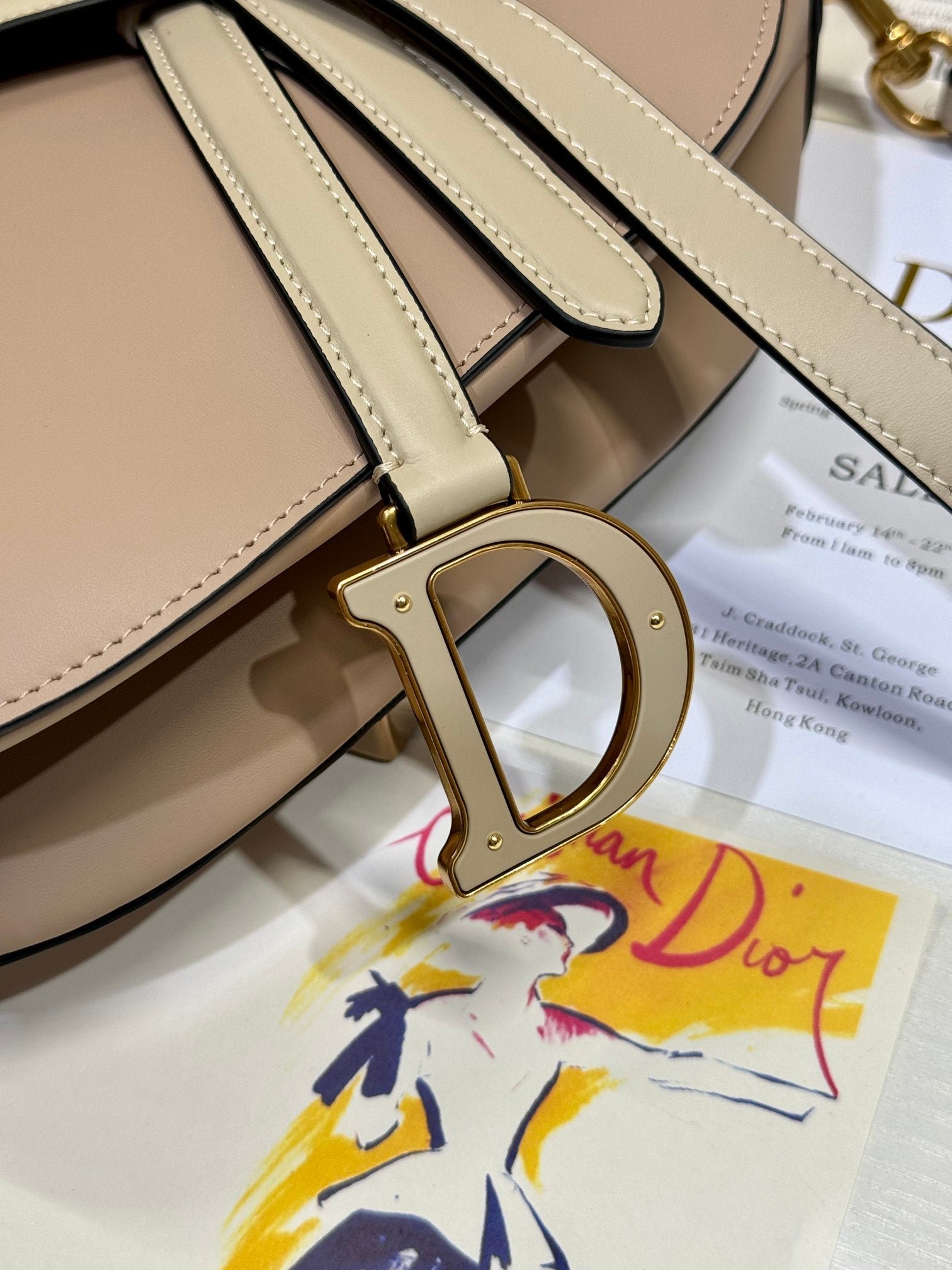 Dior Saddle Series Latte Brown Grained Calfskin Bag - Image 7