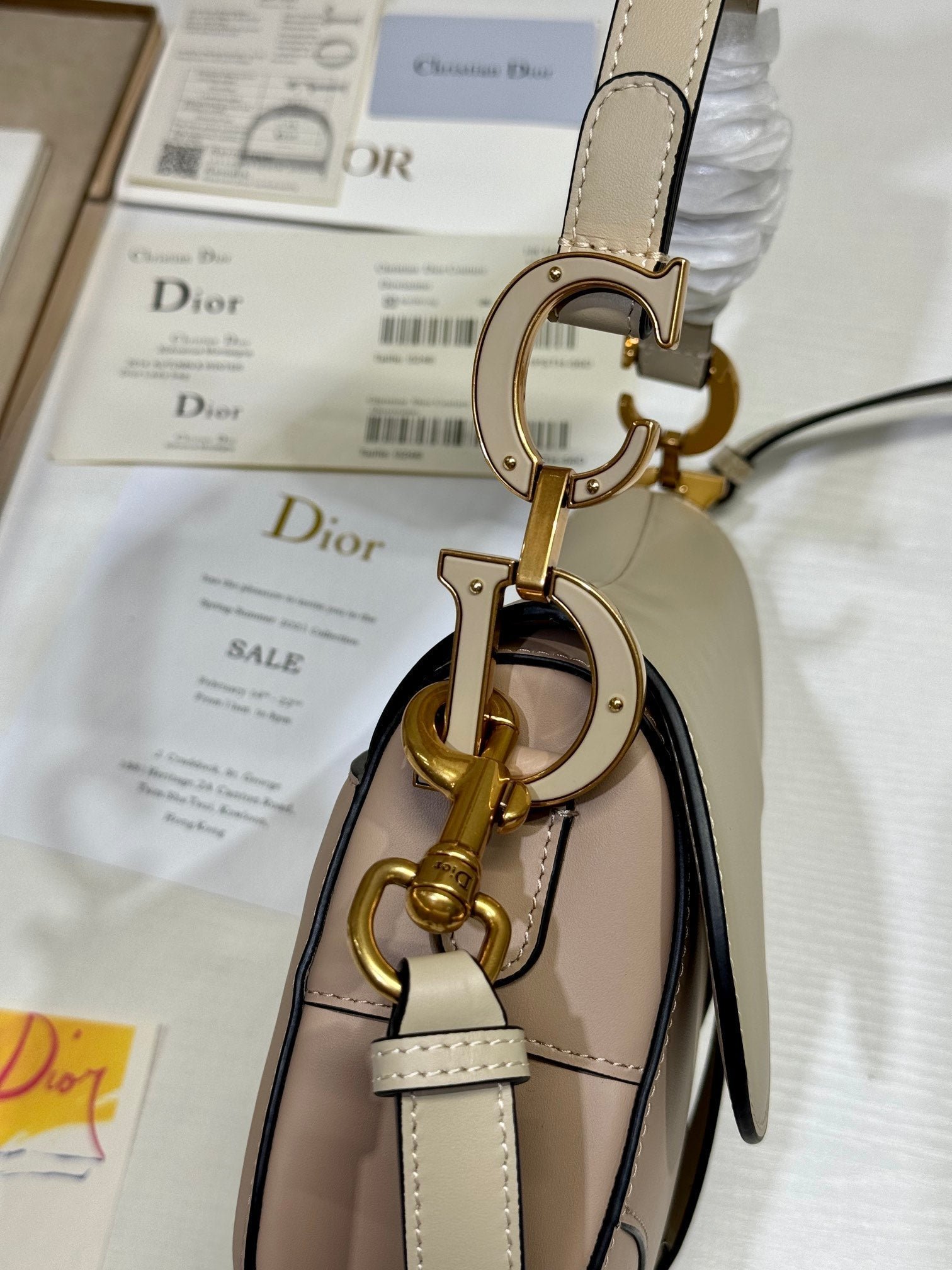 Dior Saddle Series Latte Brown Grained Calfskin Bag - Image 8
