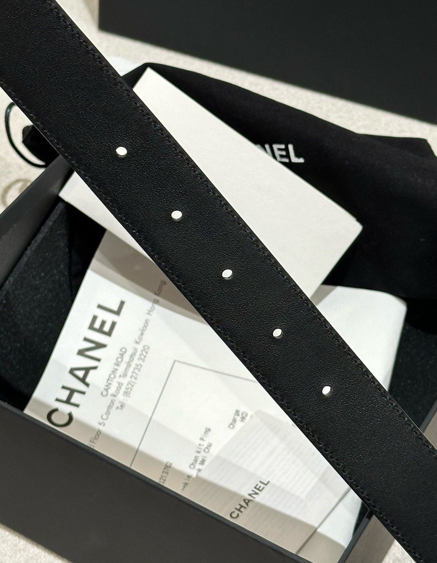 Chanel Black Quilt Belt - Image 5
