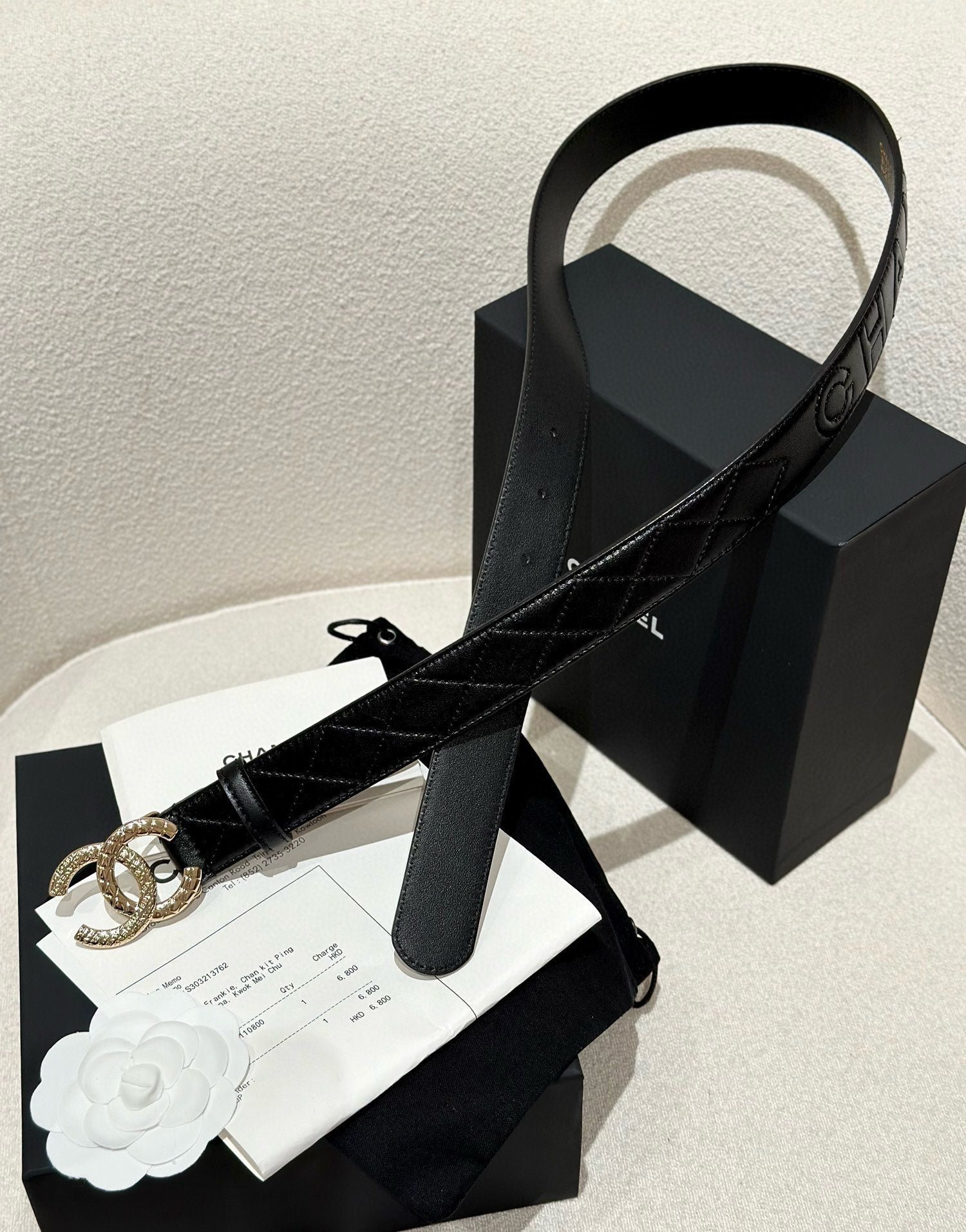 Chanel Black Quilt Belt - Image 6