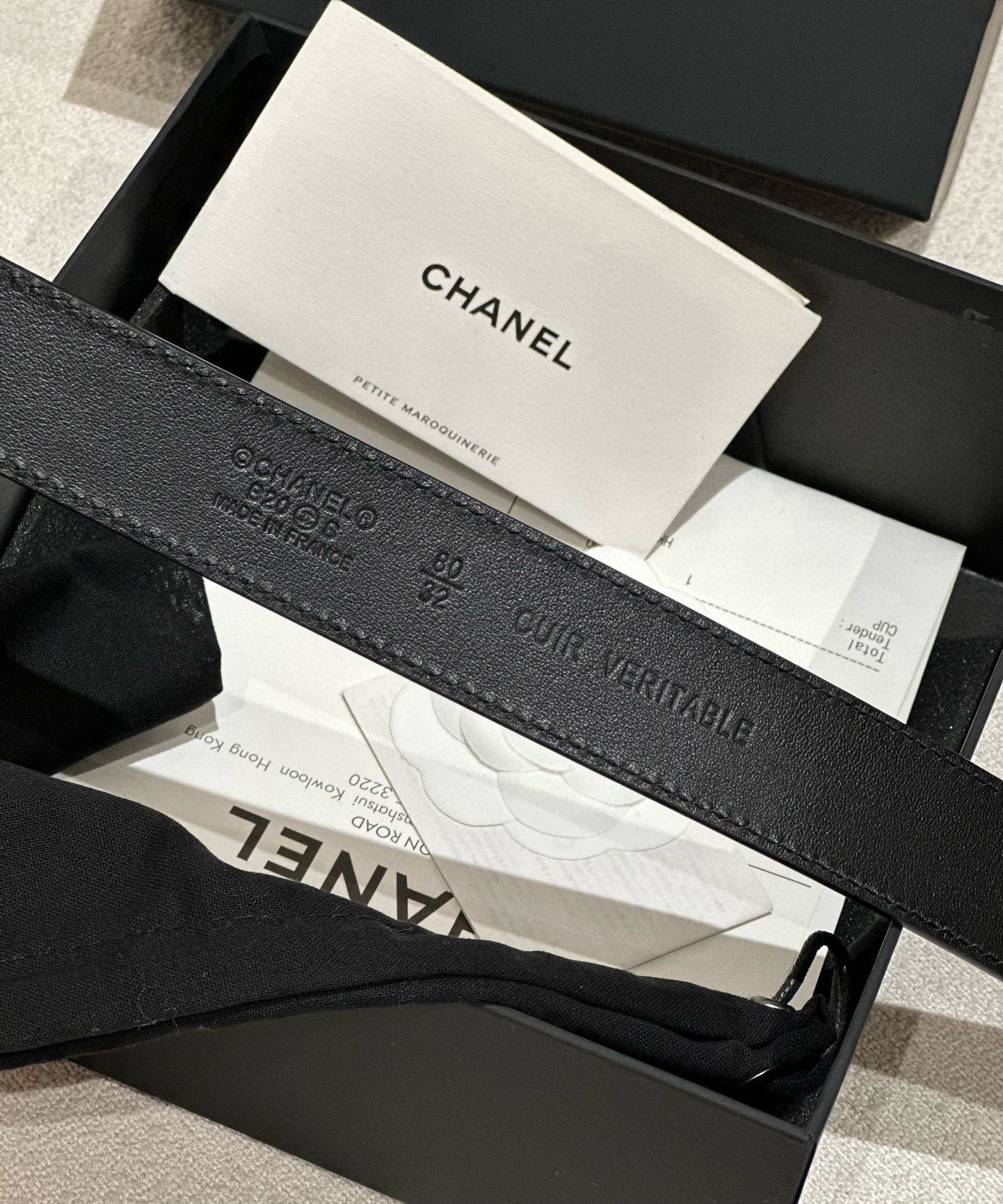 Alternative view of Chanel Black Woven Gold Belt
