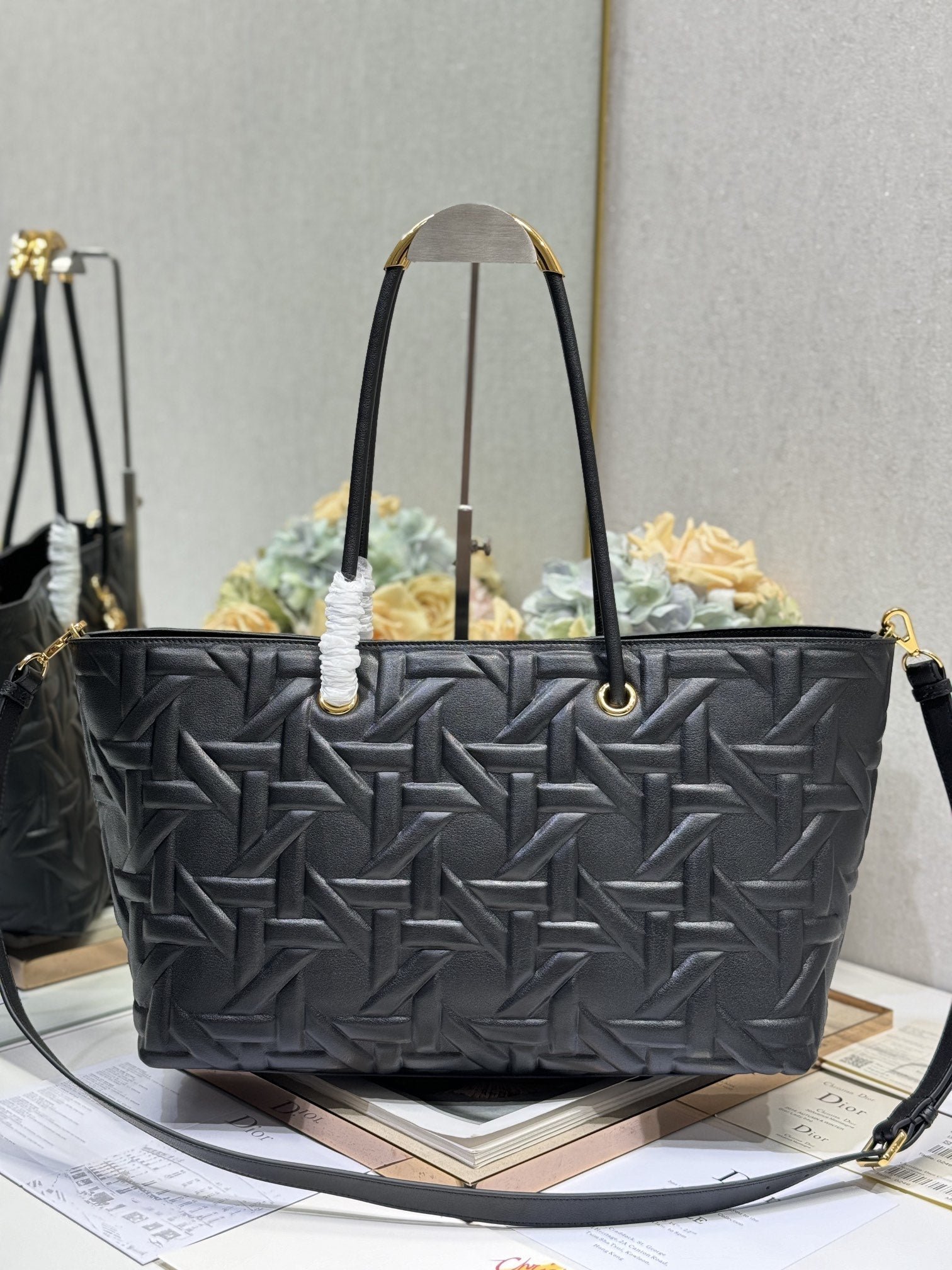 Alternative view of Dior Toujours Series Black Cannage Lambskin Shopper