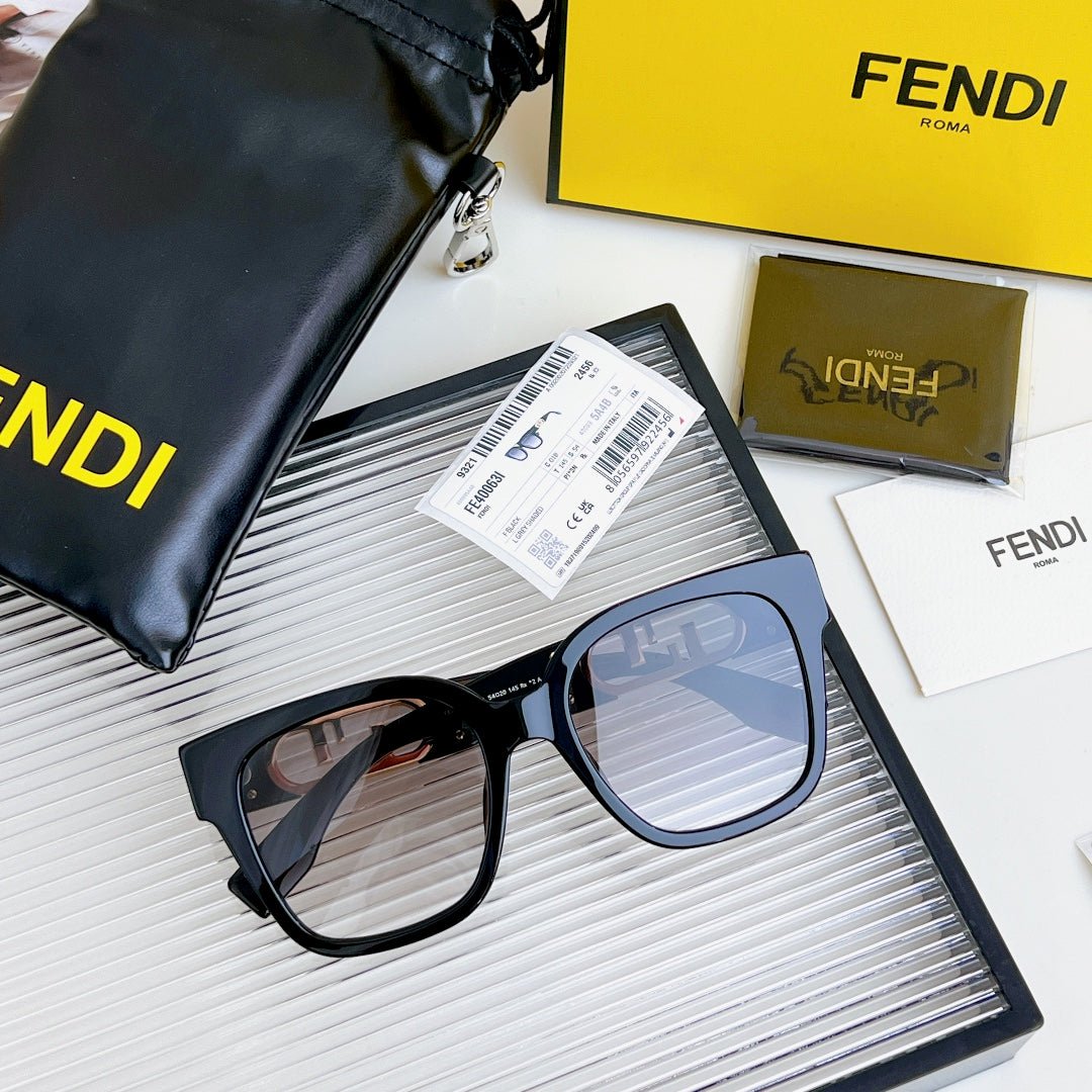 Alternative view of FENDI Acetate Fibre Turtle Shell Frame Sunglasses