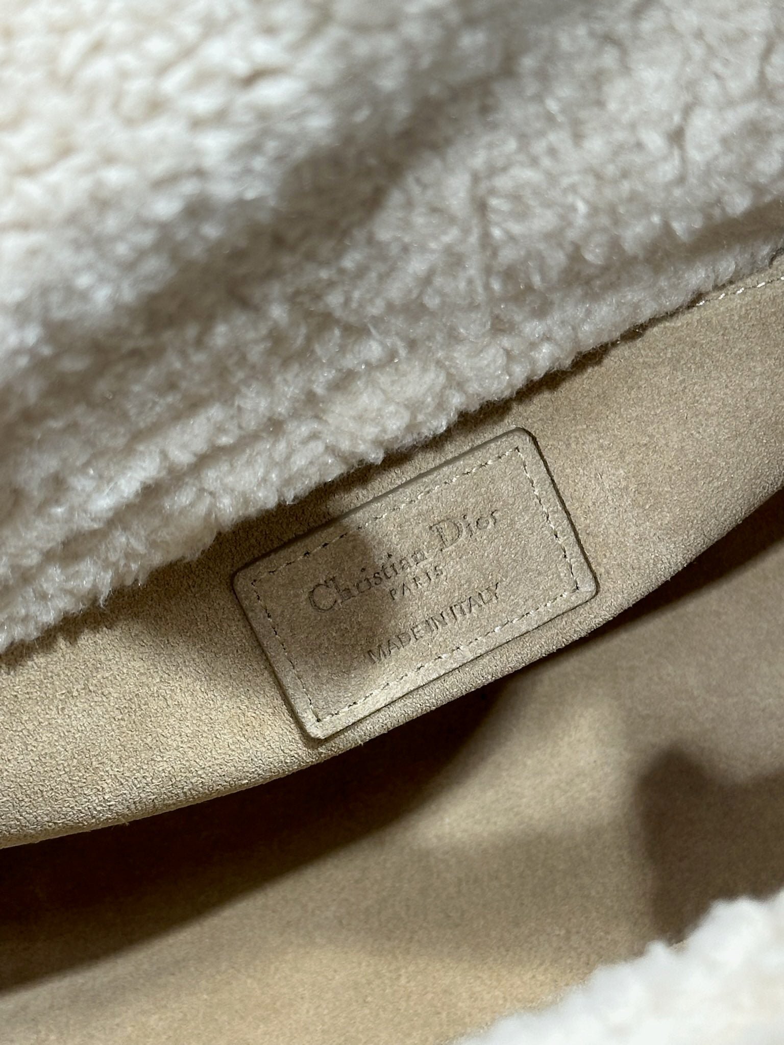 Alternative view of Dior Lady Series Camel Cowhide & Shearling Bag