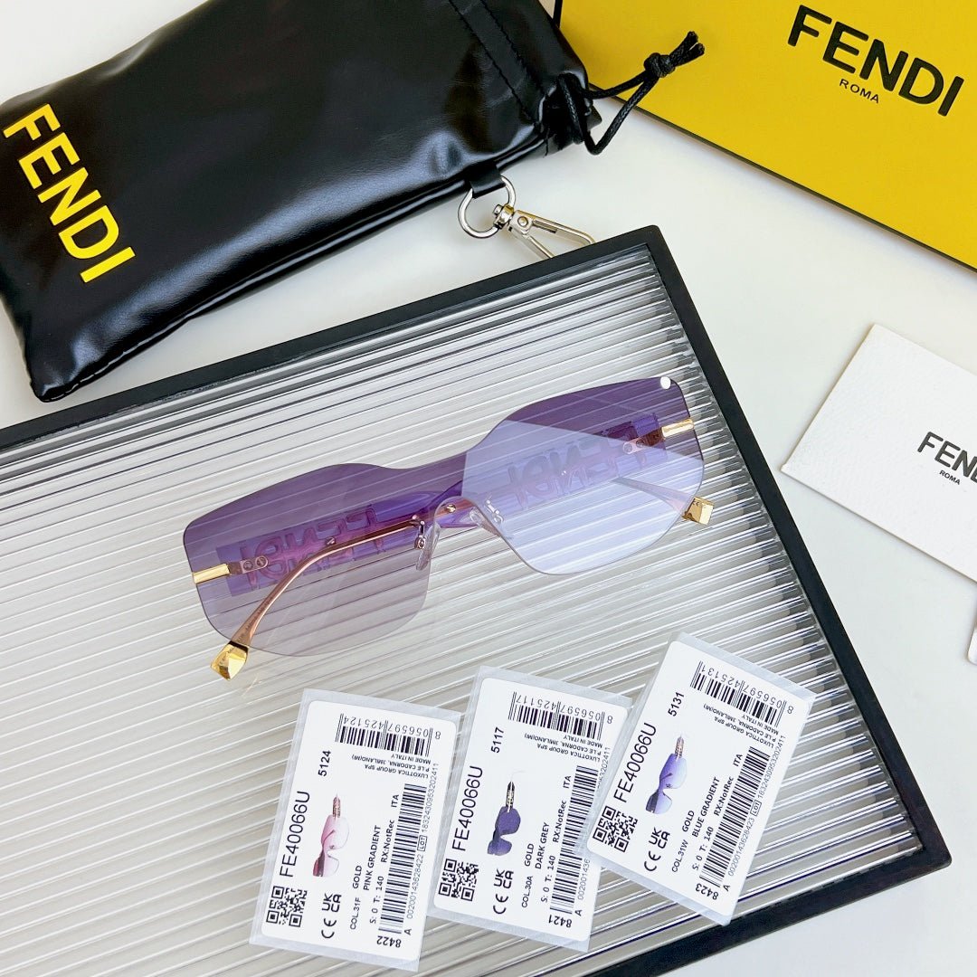 FENDI Frameless Integrated Gradient Sunglasses