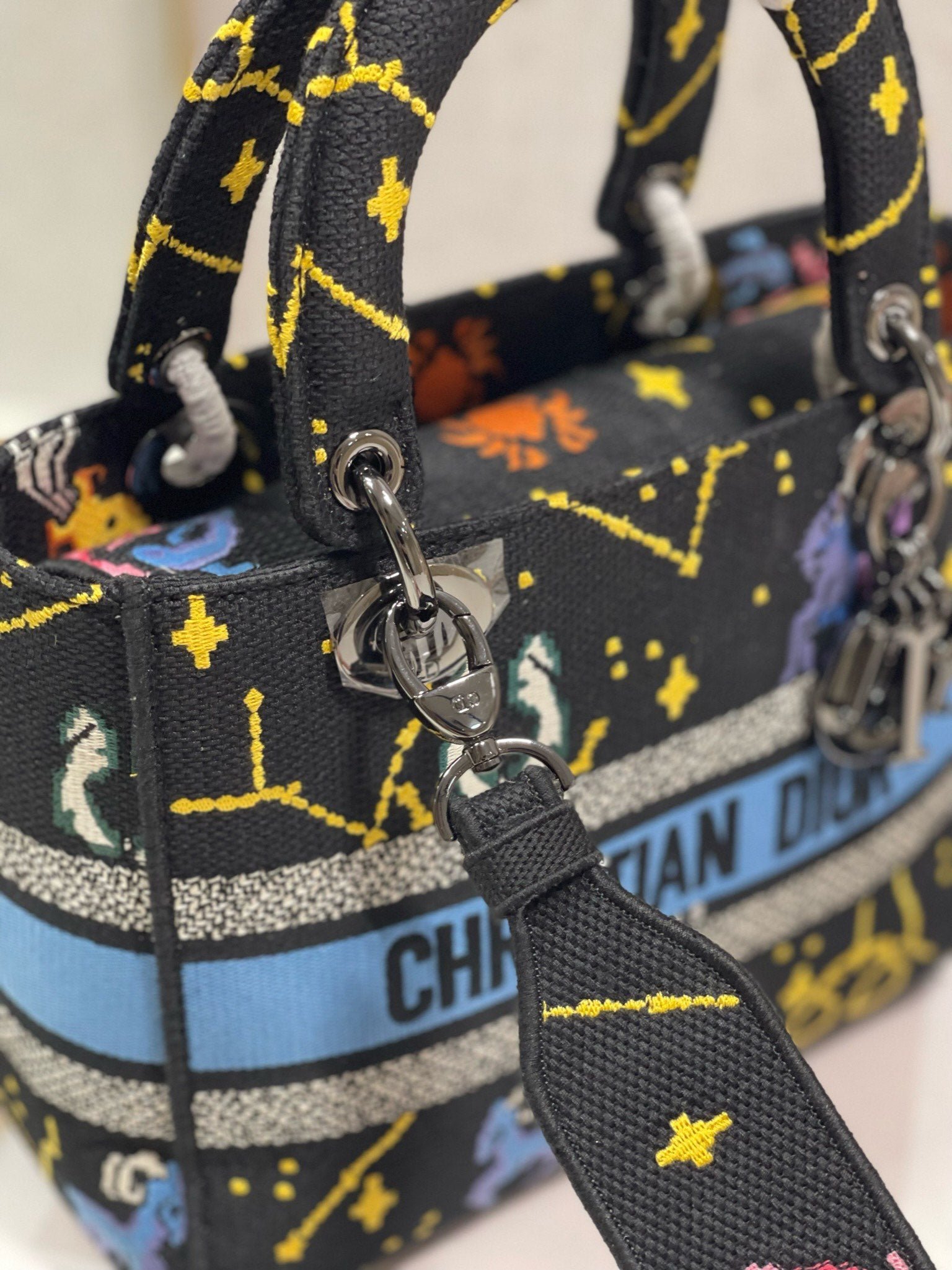 Dior Lady Dior Canvas Qixi Black 24 - Image 9