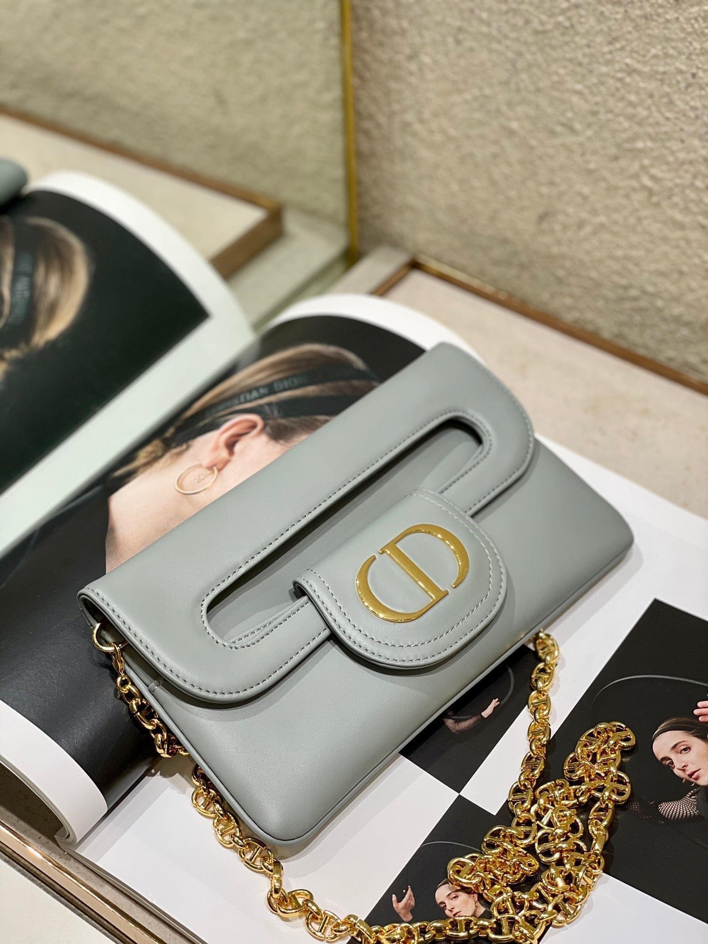 Dior 30 Montaigne Series Matte Smooth Calfskin Clutch - Image 9