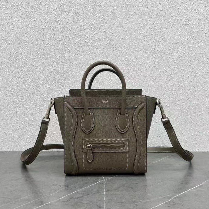 Celine Luggage Nano 20 Taupe Cowhide