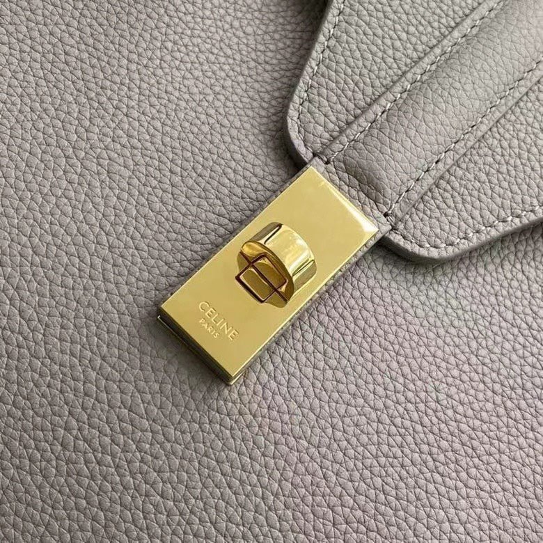 Celine Soft Taupe Grained Calfskin Bag - Image 7