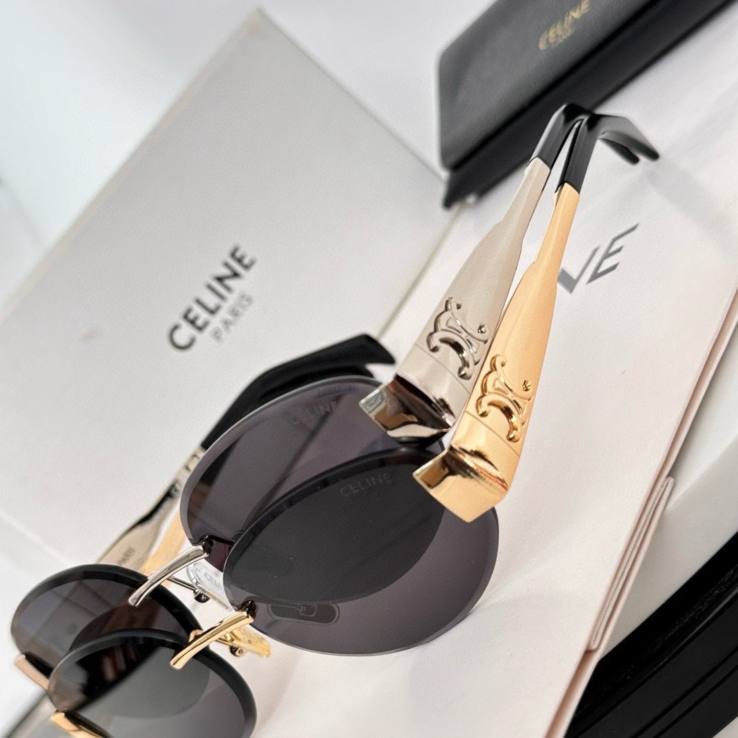 TRIOMPHE OVAL SUNGLASS CL40240l IN METAL - Image 8