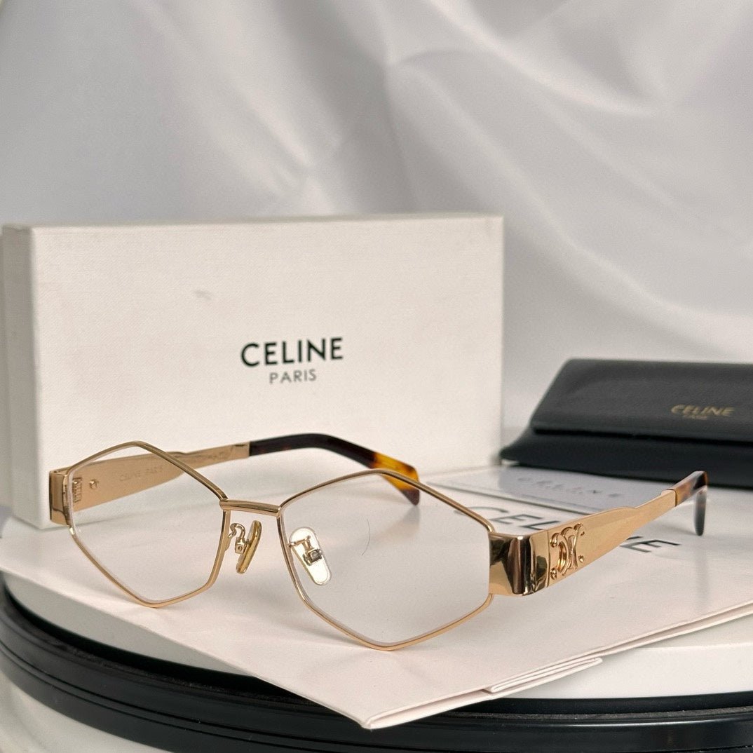 CELINE Black Metal Hexagon Sunglasses - Image 5