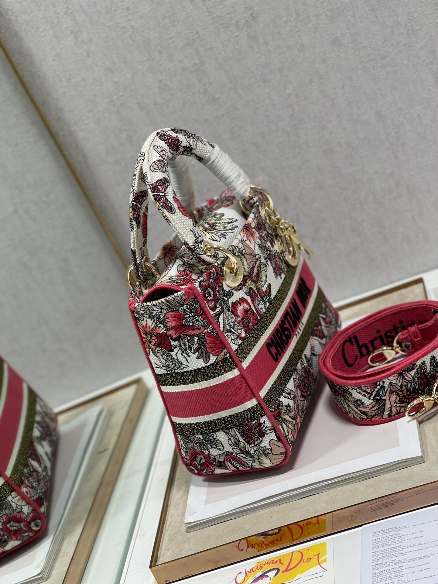 Dior Lady Dior Canvas Colorful Butterfly 24 - Image 6