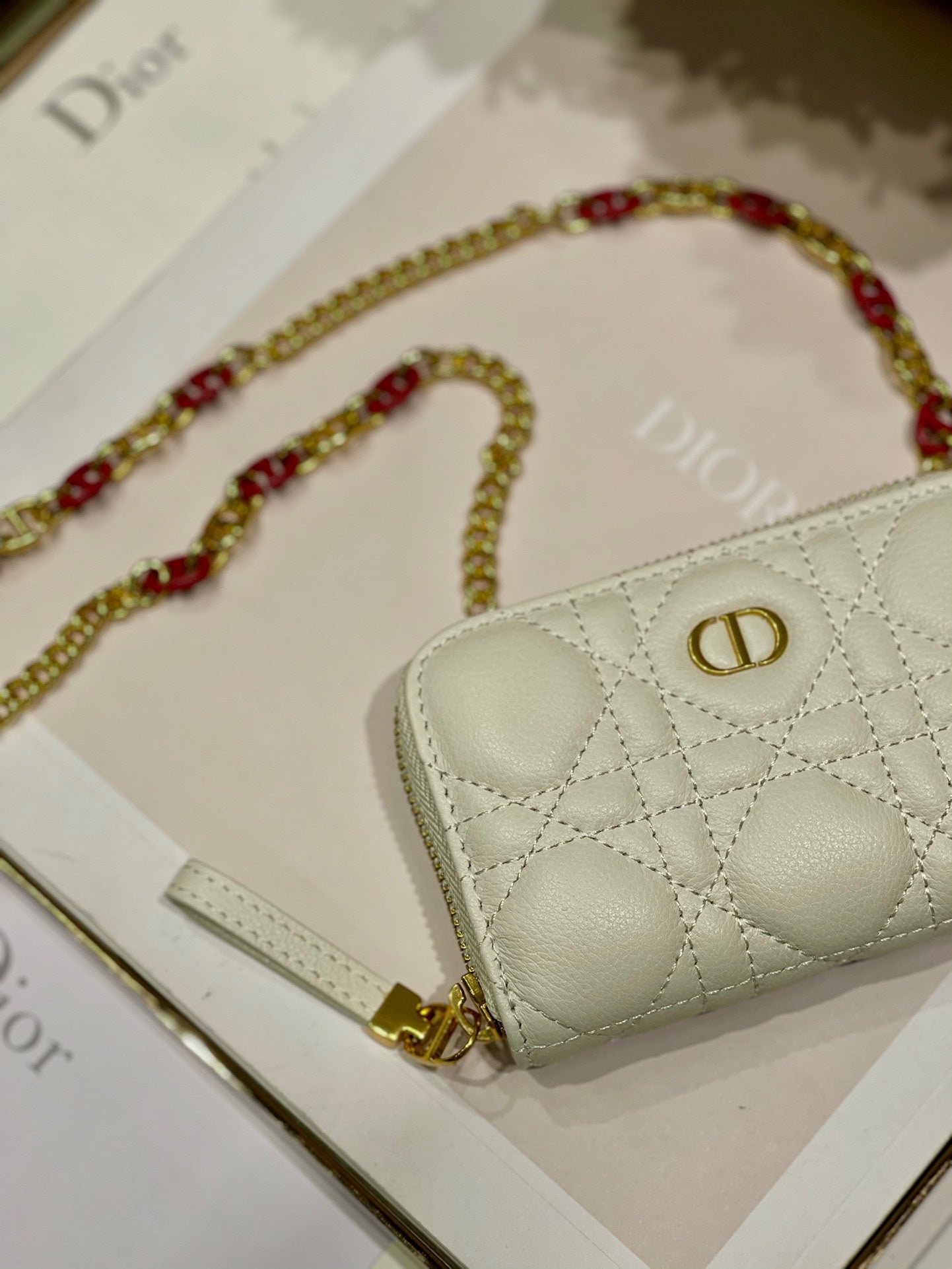 Alternative view of Dior Caro Series Soft Lambskin Mini Chain Bag
